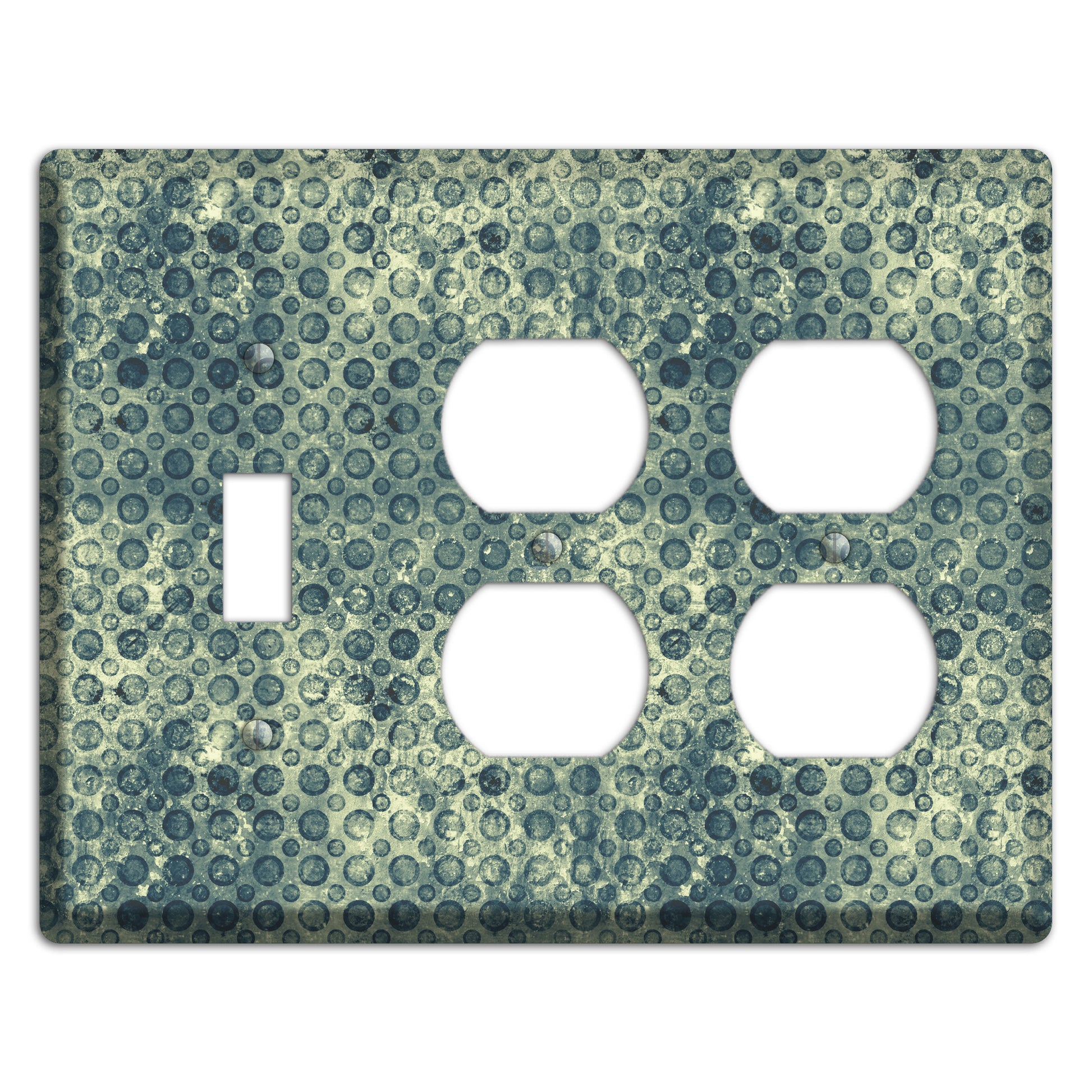 Green Circles Toggle / 2 Duplex Wallplate