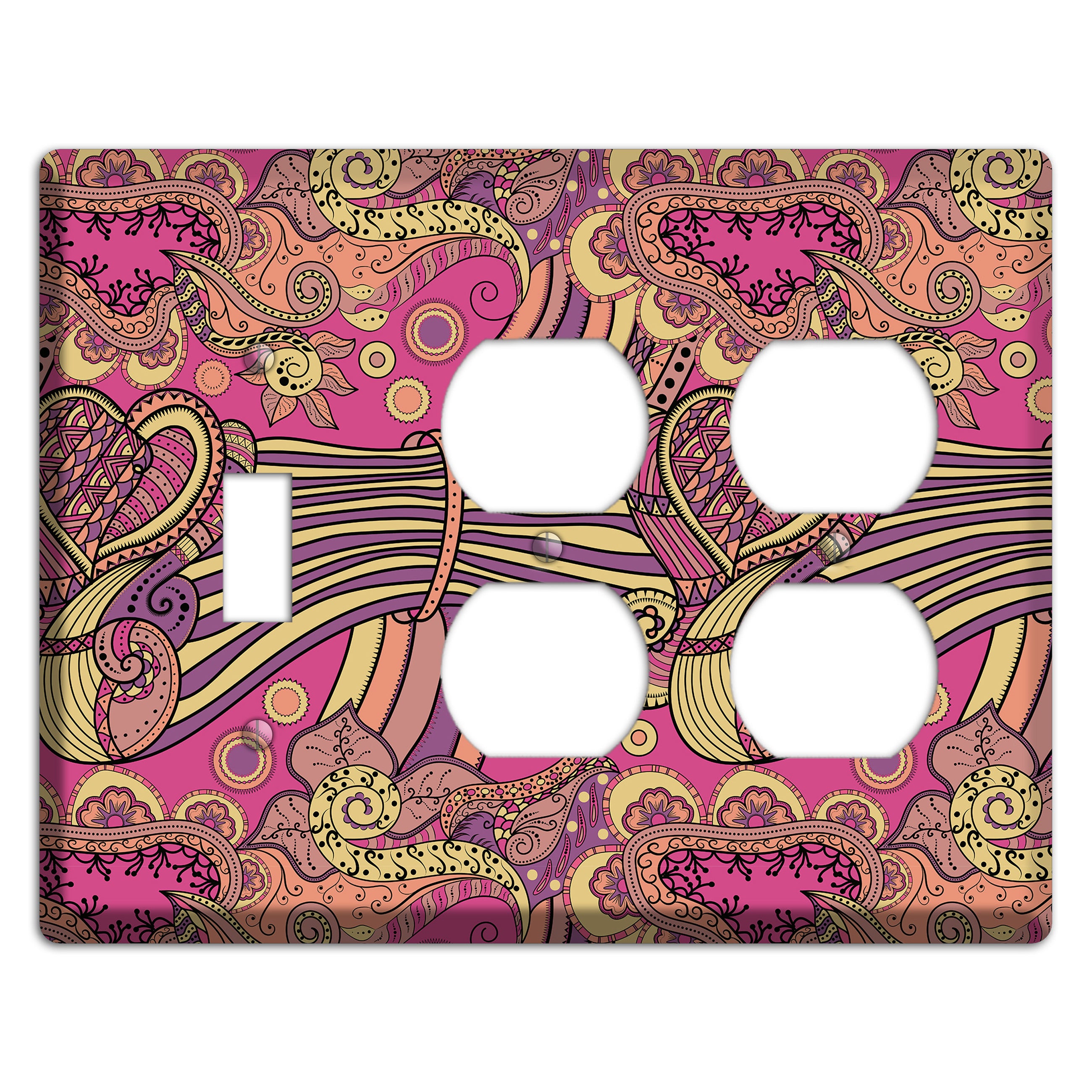 Retro Flourish 1 Toggle / 2 Duplex Wallplate