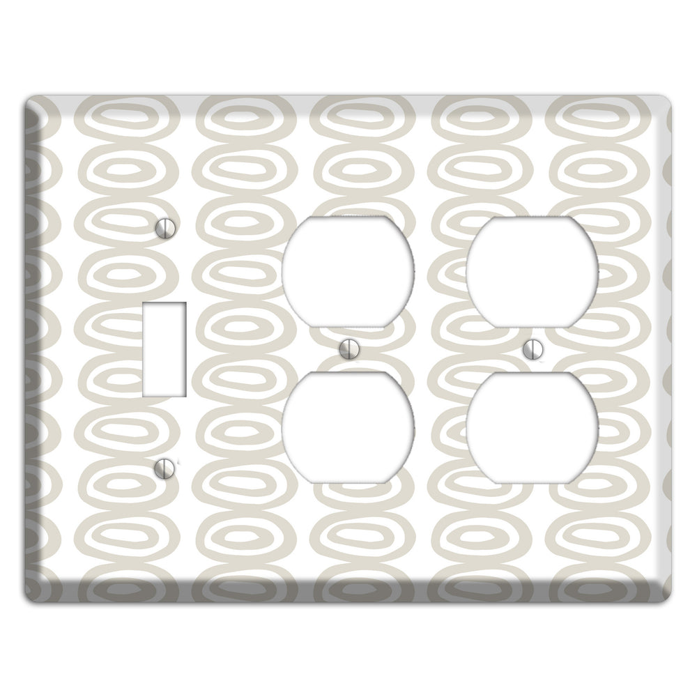 Simple Scandanavian Style S Toggle / 2 Duplex Wallplate