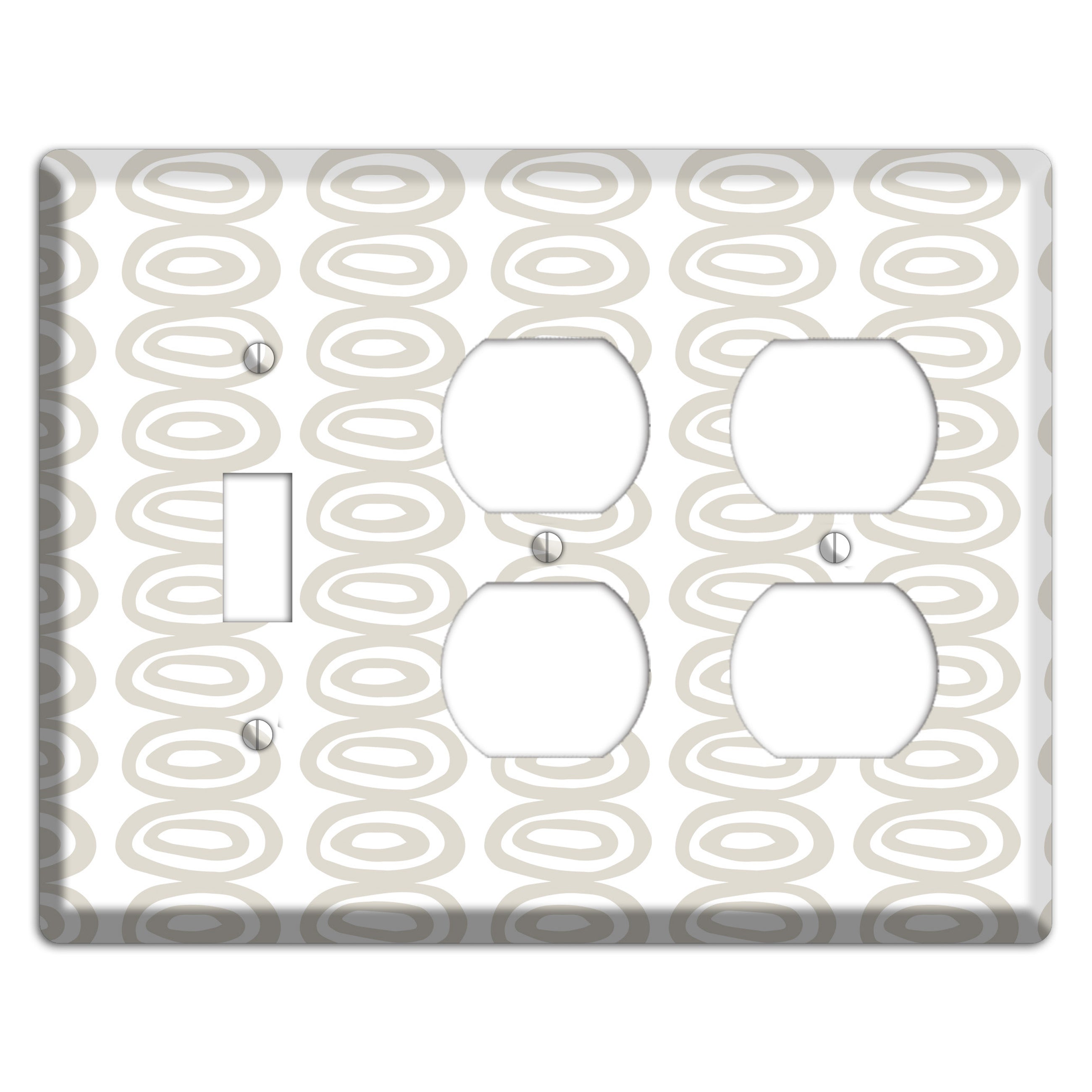 Simple Scandanavian Style S Toggle / 2 Duplex Wallplate