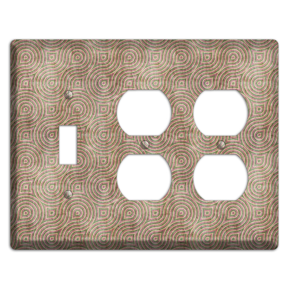 Brown Swirl Toggle / 2 Duplex Wallplate