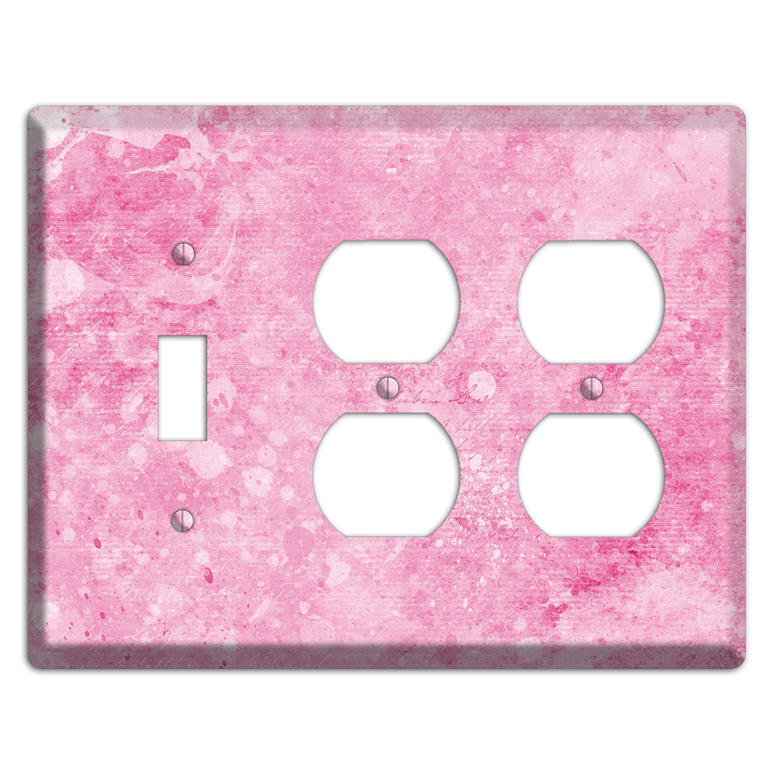 Wewak Pink Texture Toggle / 2 Duplex Wallplate