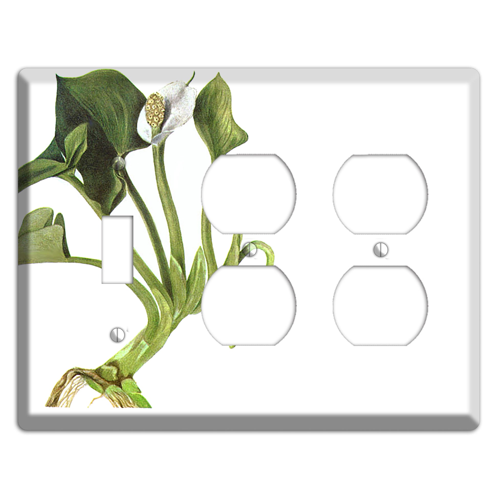 Calla Palustrie Toggle / 2 Duplex Wallplate