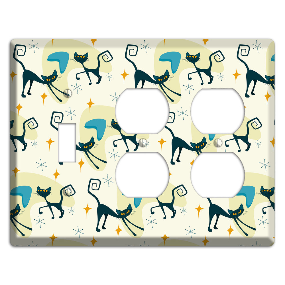 Black Cats Toggle / 2 Duplex Wallplate
