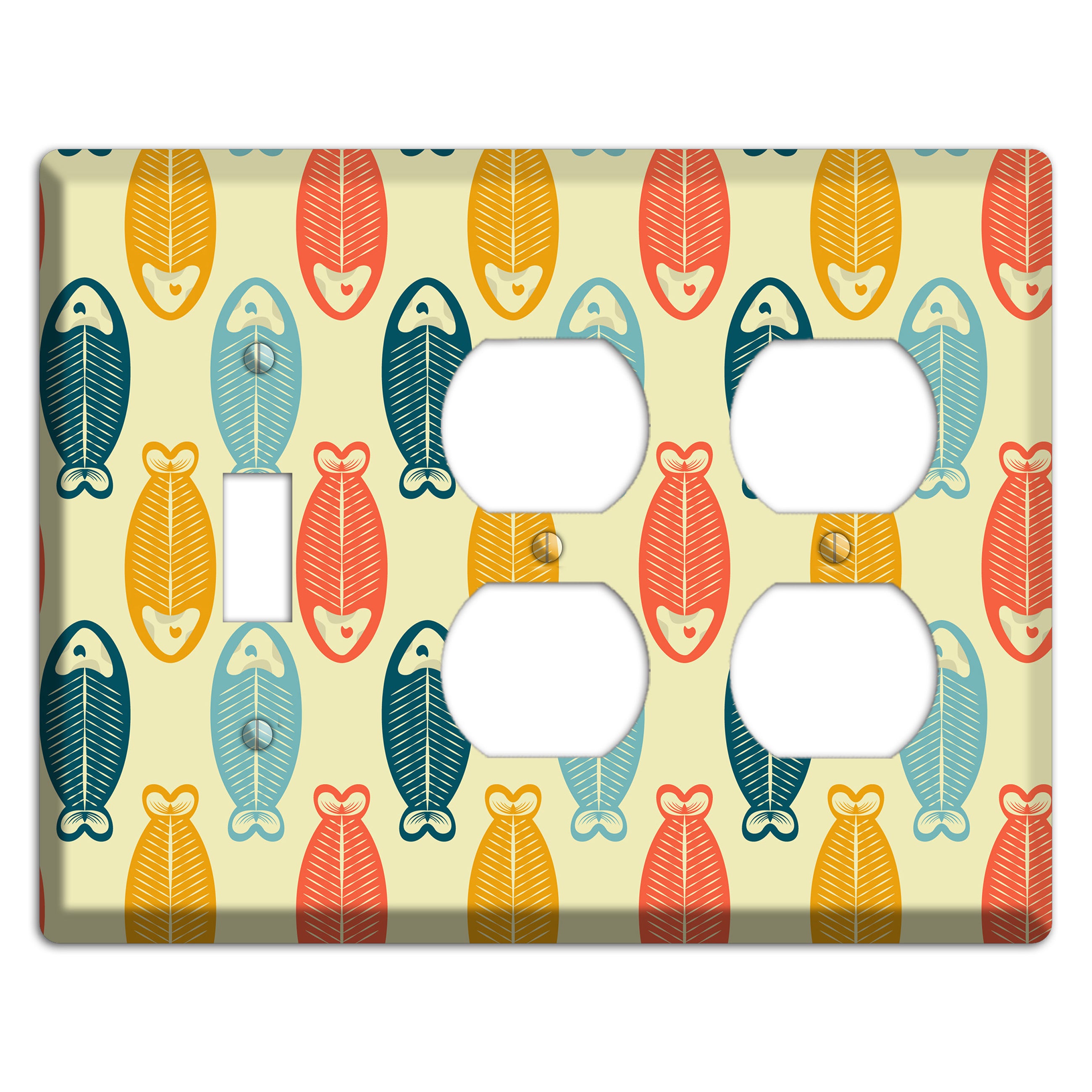 Fish Toggle / 2 Duplex Wallplate