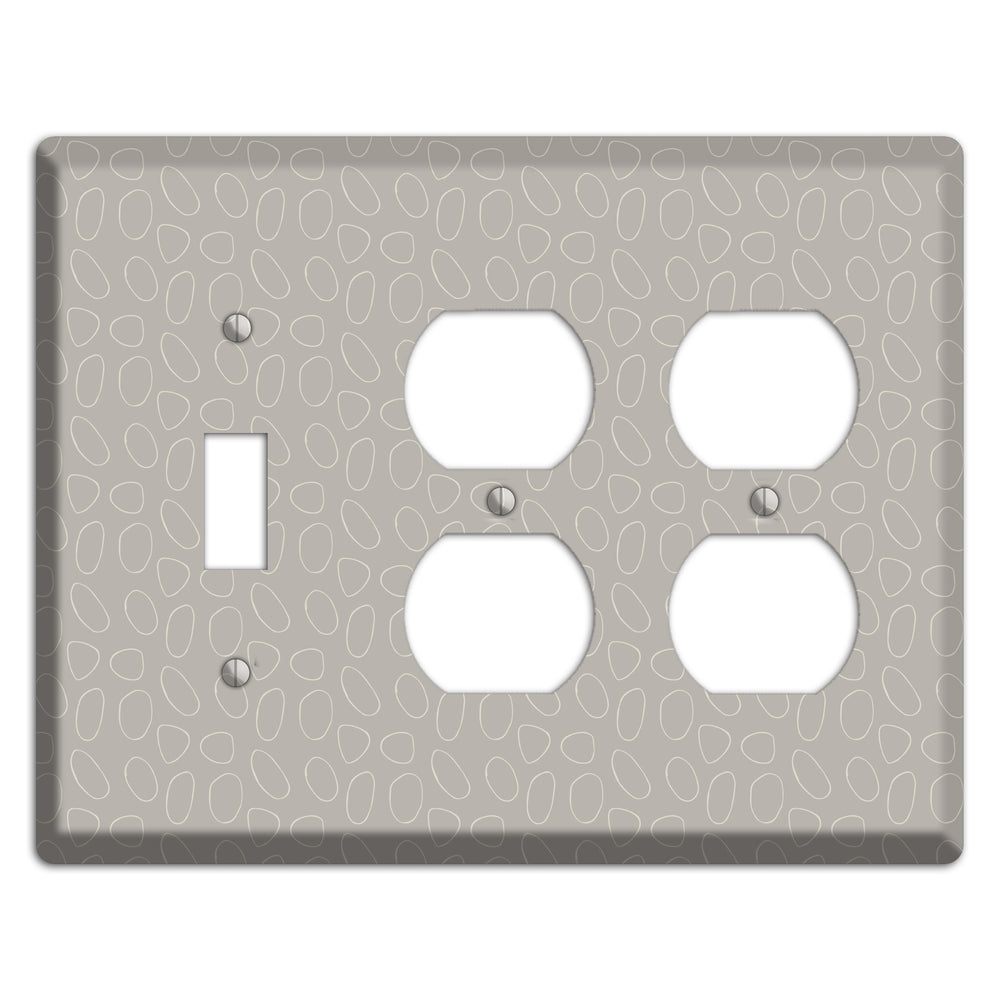 Simple Scandanavian Style E Toggle / 2 Duplex Wallplate