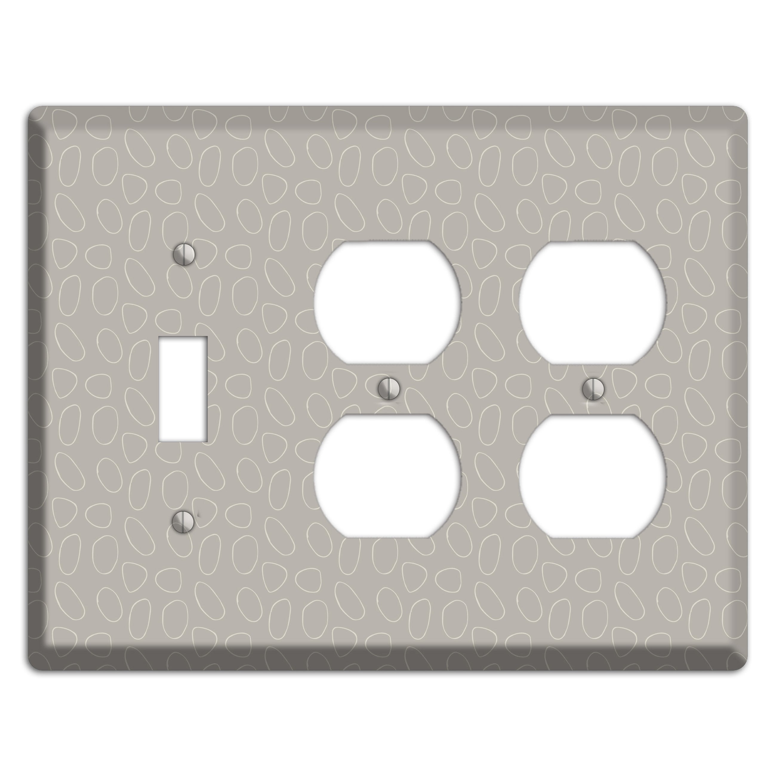 Simple Scandanavian Style E Toggle / 2 Duplex Wallplate