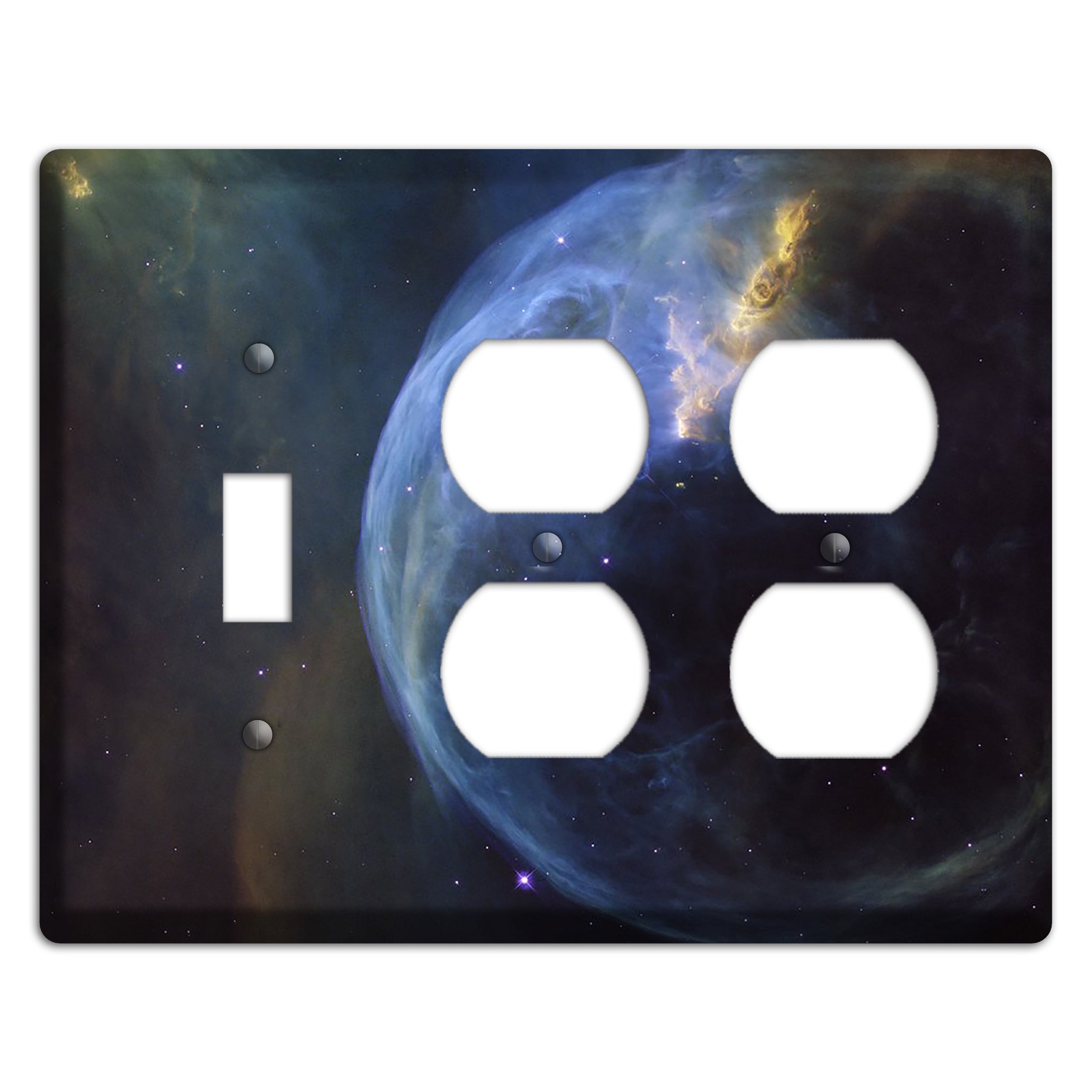 Bubble Nebula Toggle / 2 Duplex Wallplate