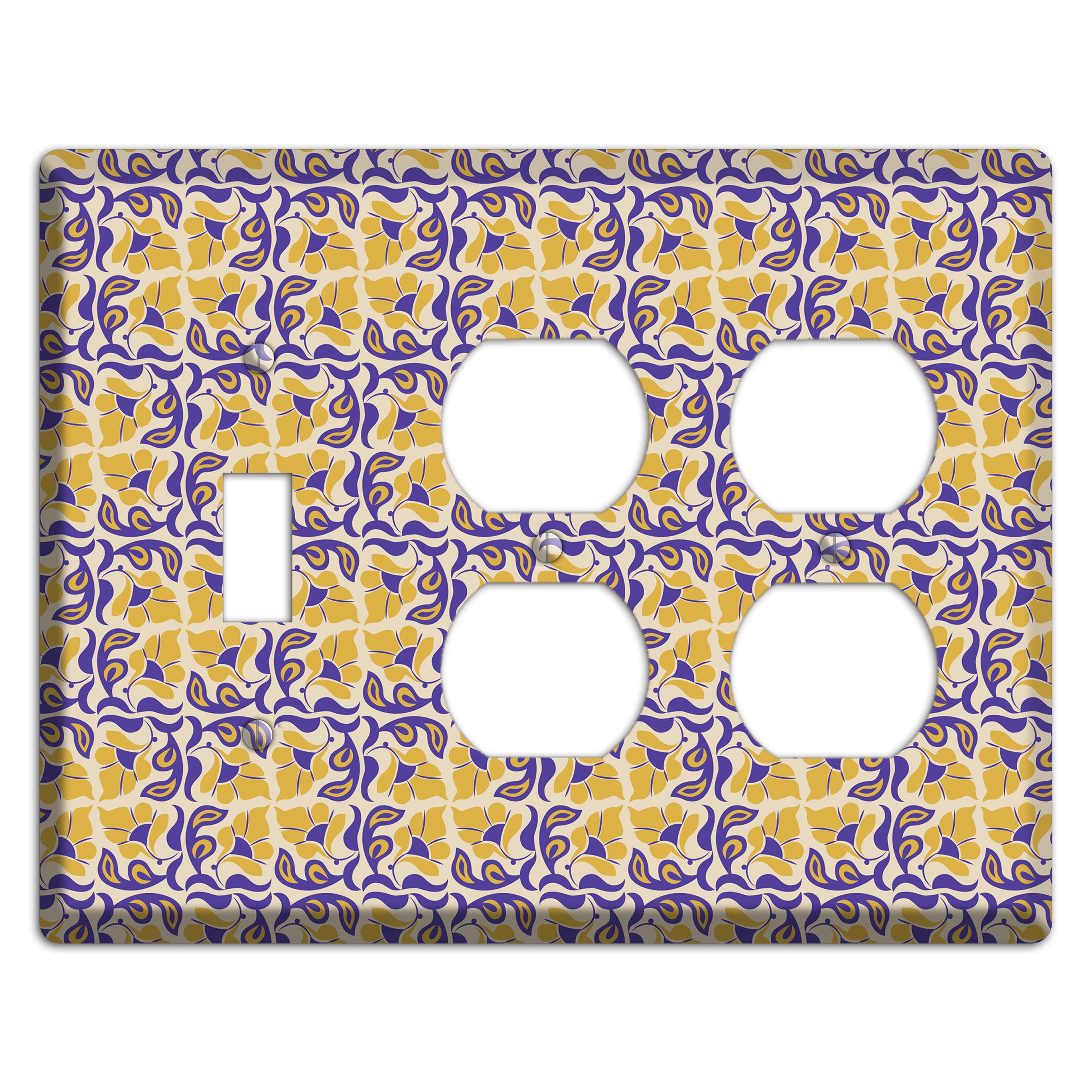 Nouveau Floral Toggle / 2 Duplex Wallplate
