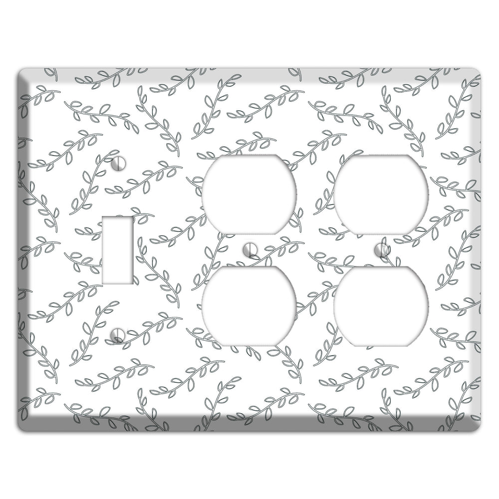 Leaves Style CC Toggle / 2 Duplex Wallplate
