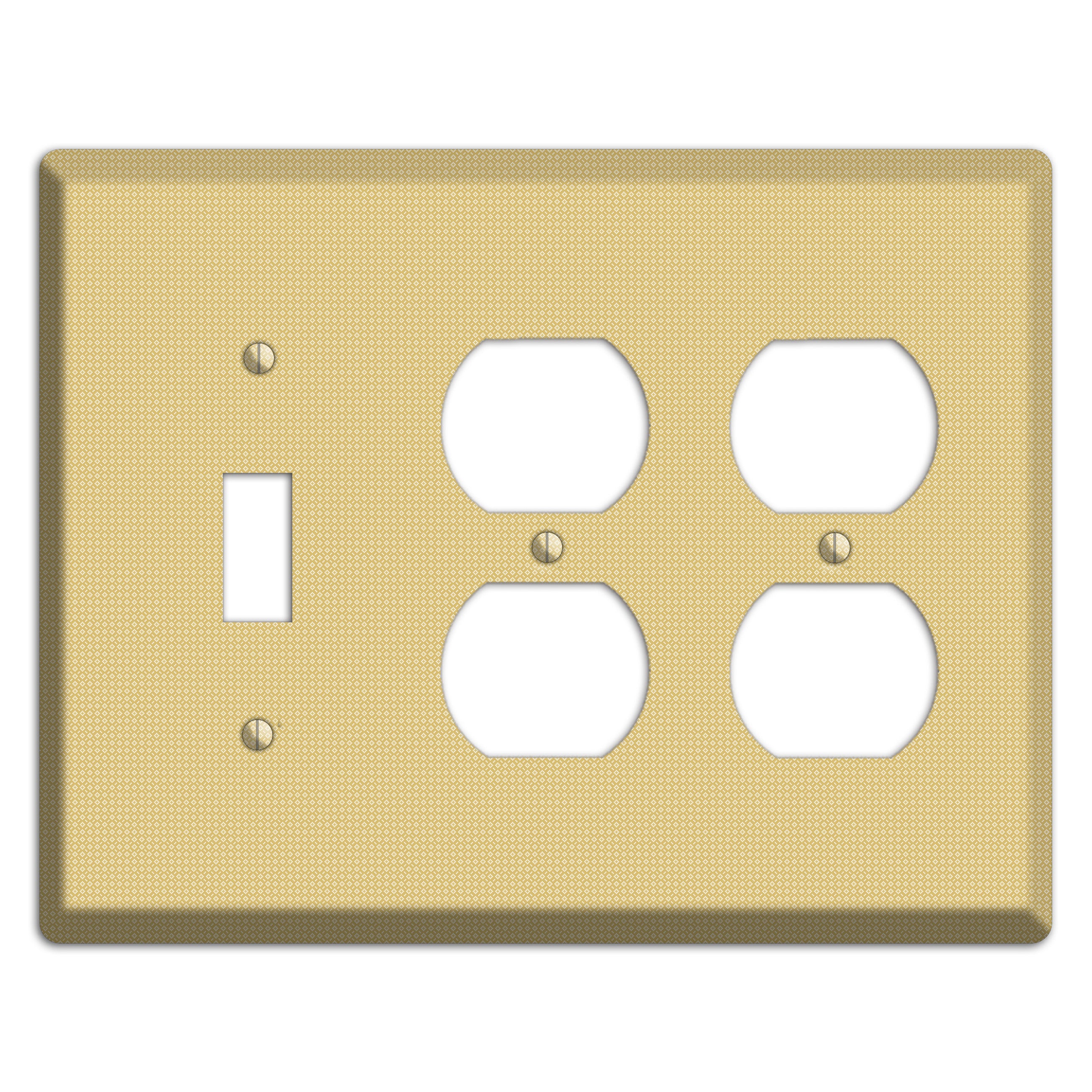 Khaki Weave Toggle / 2 Duplex Wallplate