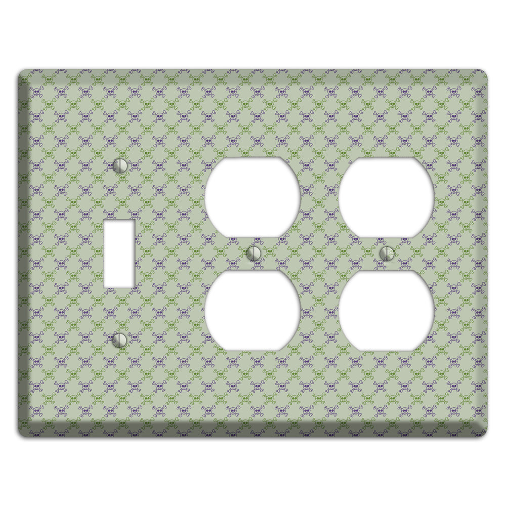 Pink and White Hearts Toggle / 2 Duplex Wallplate
