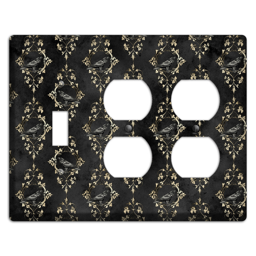 Edgar Allen Poe Raven Toggle / 2 Duplex Wallplate