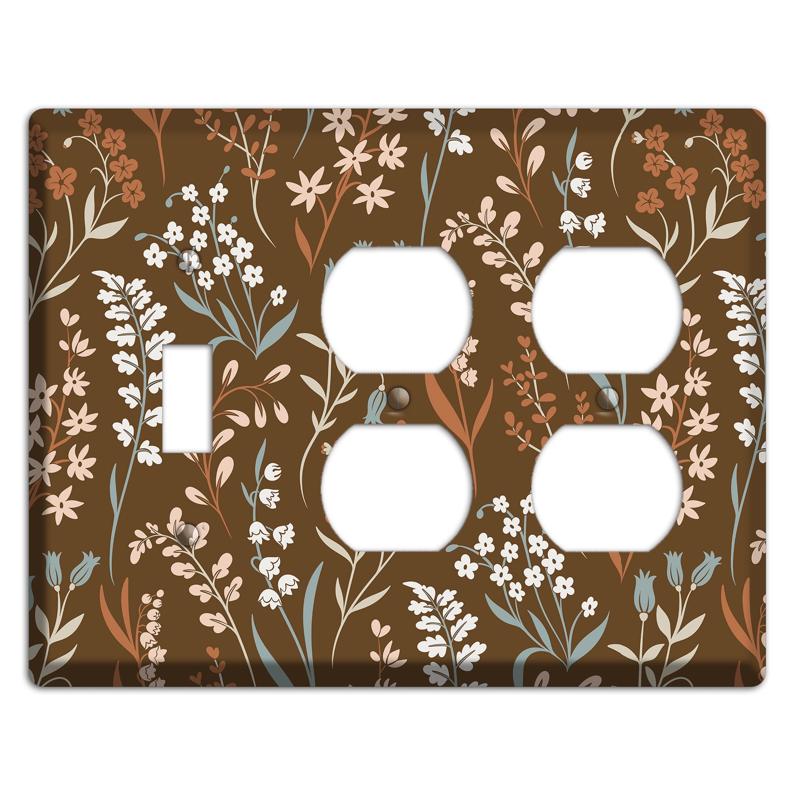 Fall Floral 1 Toggle / 2 Duplex Wallplate