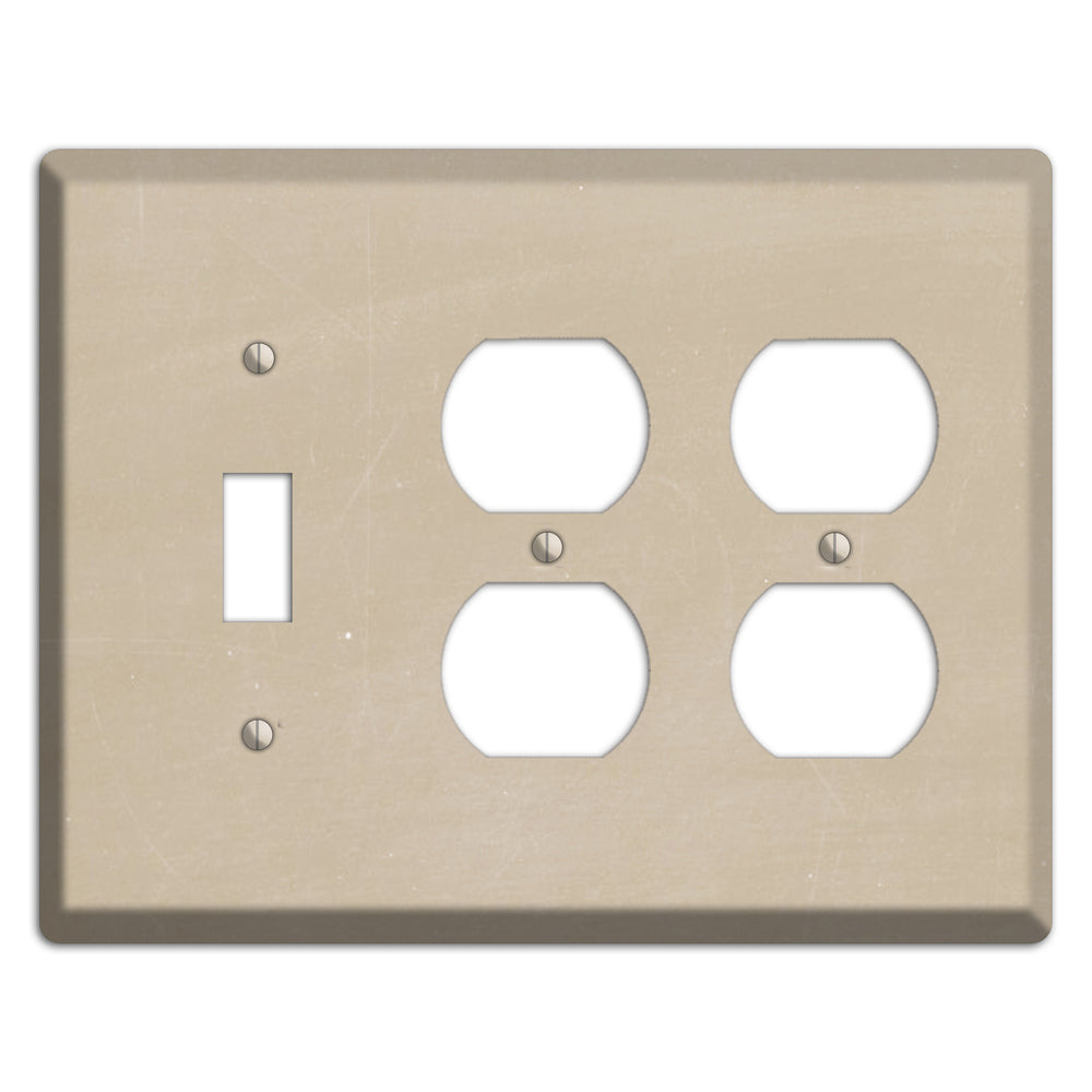 Chalk Tan Toggle / 2 Duplex Wallplate