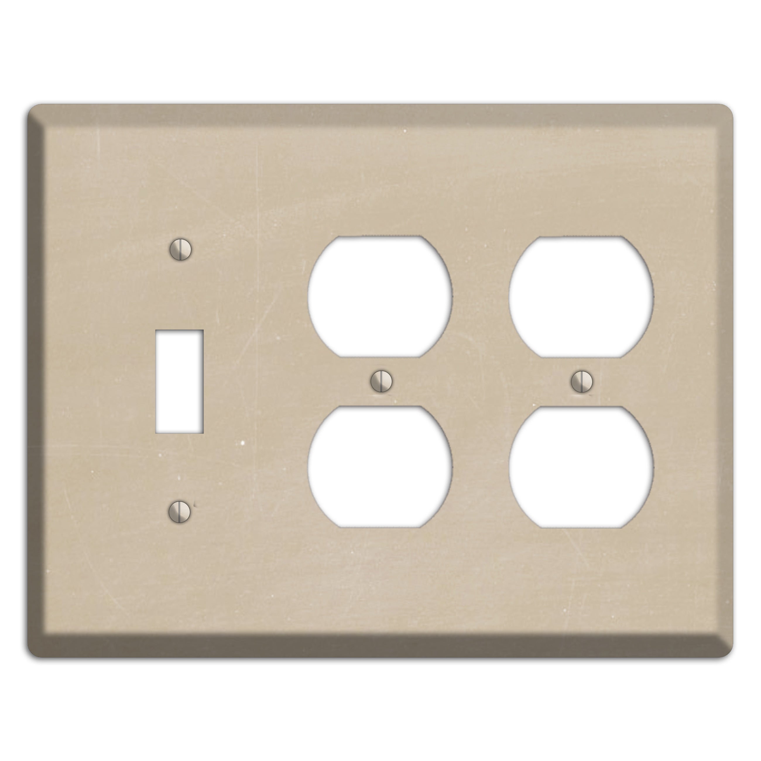 Chalk Tan Toggle / 2 Duplex Wallplate