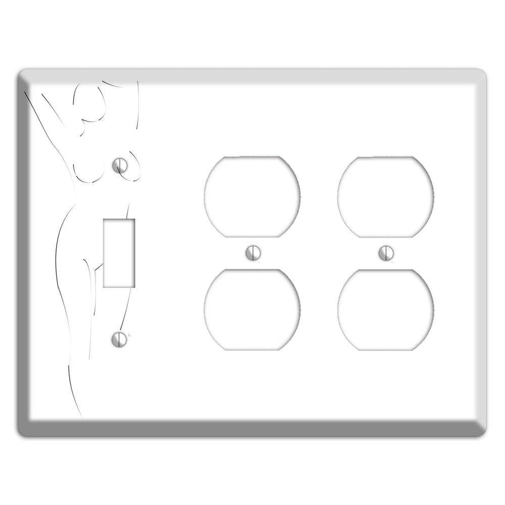 Abstract Nude Toggle / 2 Duplex Wallplate