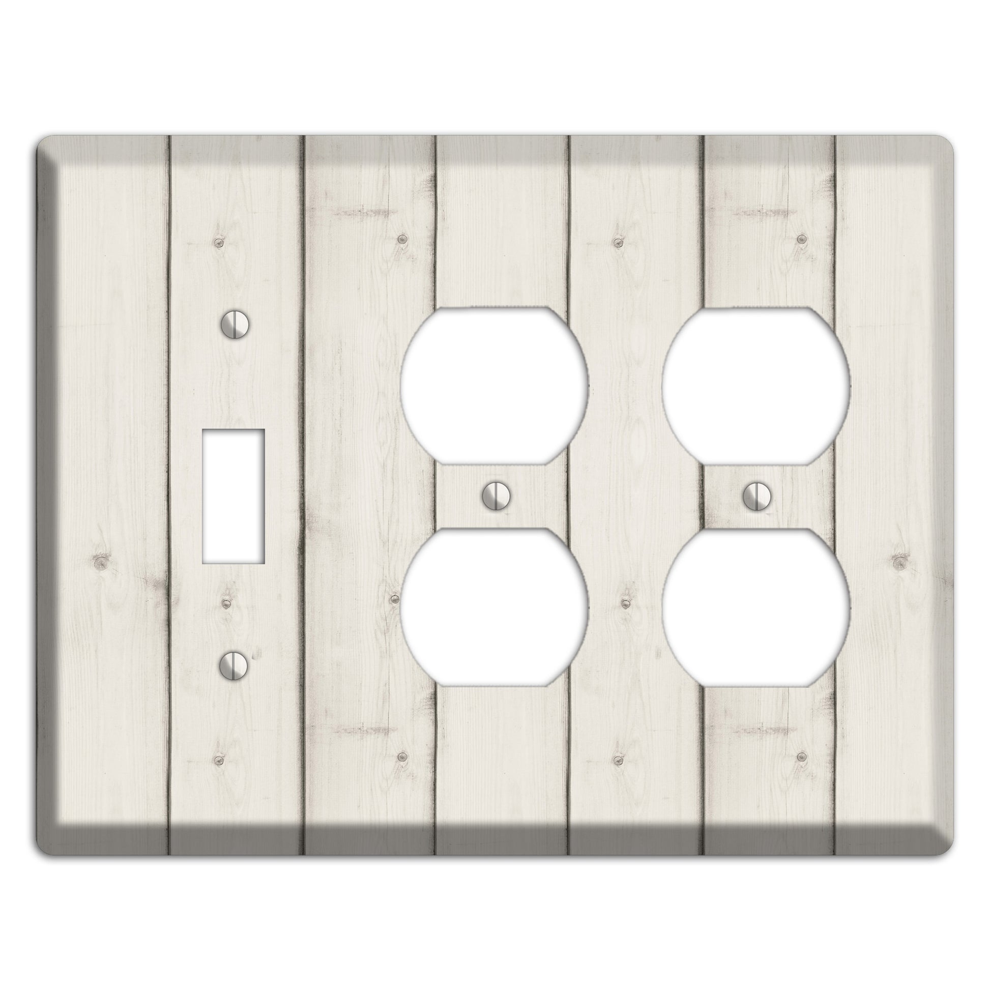 Satin Linen Antique Toggle / 2 Duplex Wallplate