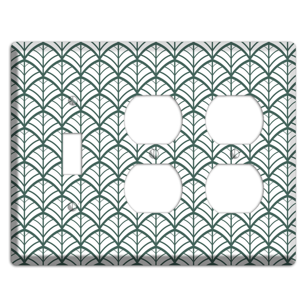 Leaves Style U Toggle / 2 Duplex Wallplate