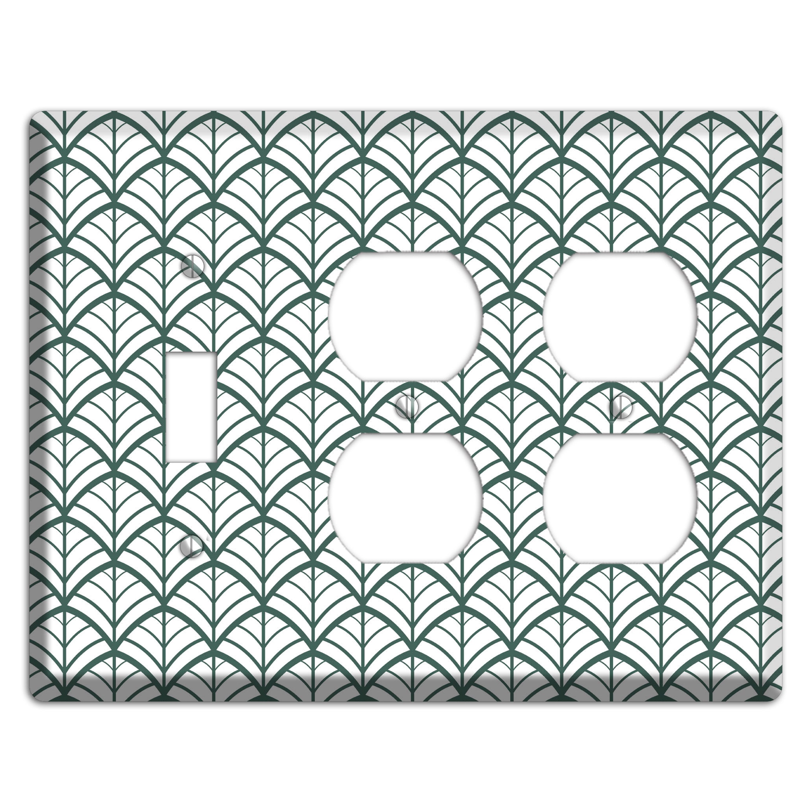 Leaves Style U Toggle / 2 Duplex Wallplate