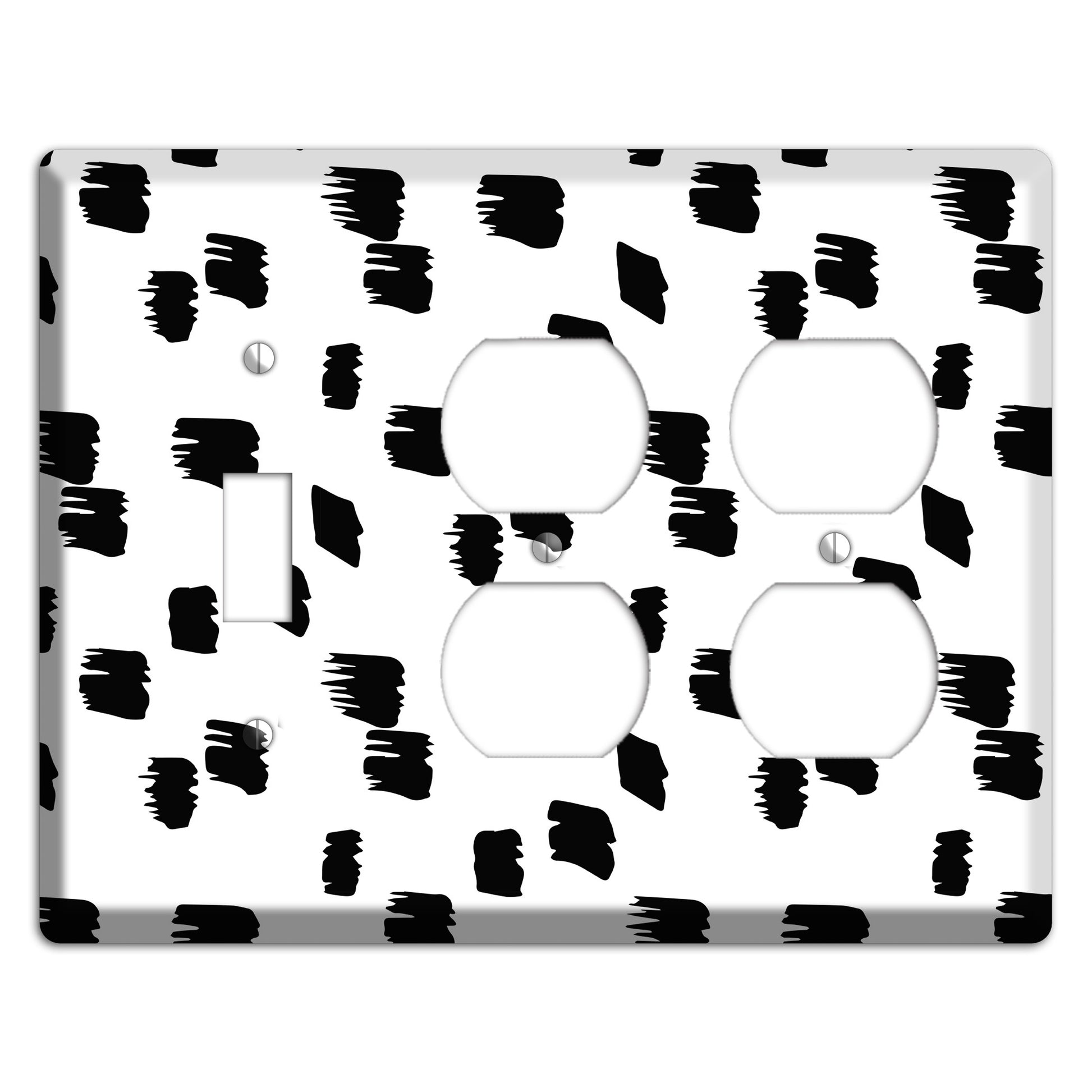 Ink Brushstrokes 6 Toggle / 2 Duplex Wallplate