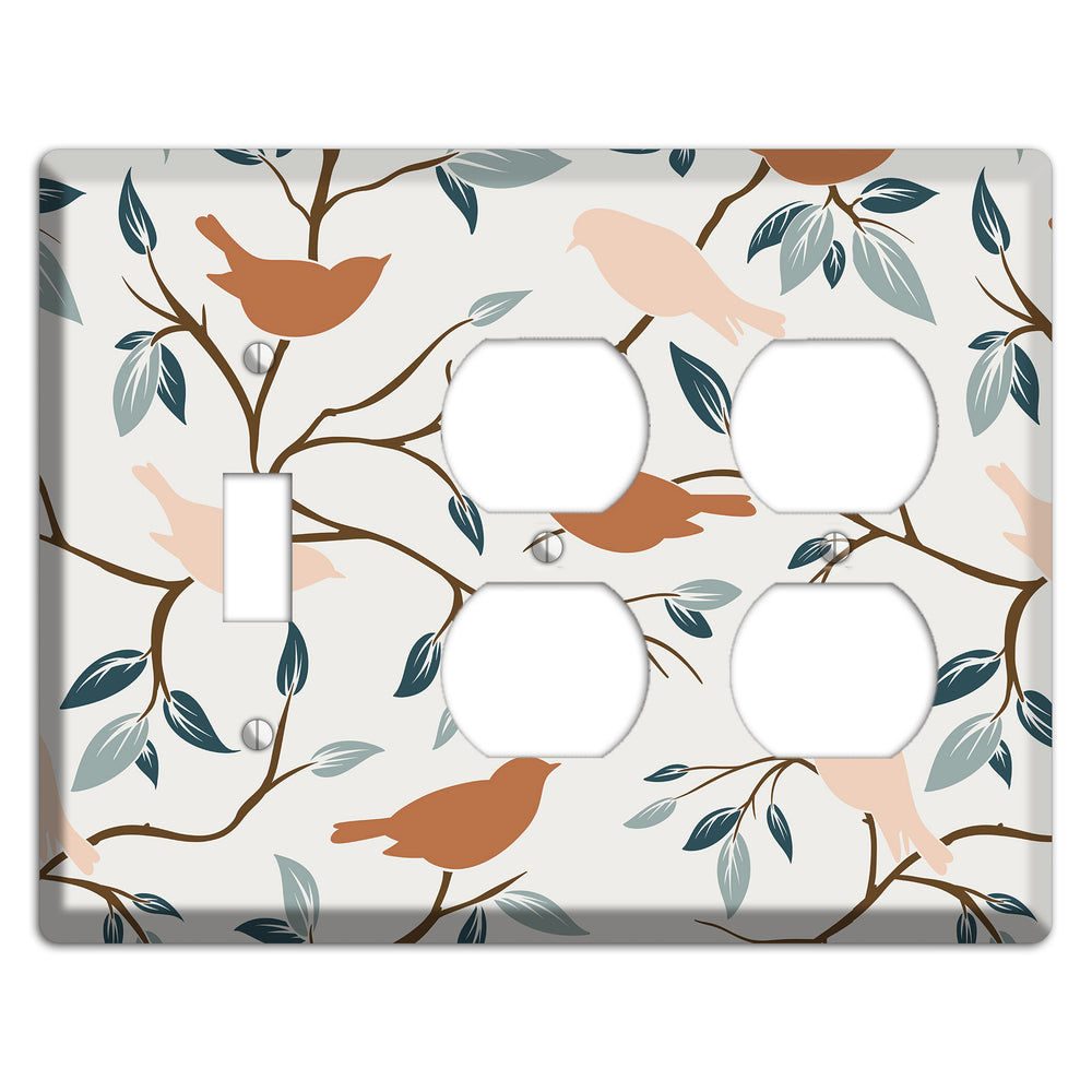 Bird Branch 1 Toggle / 2 Duplex Wallplate