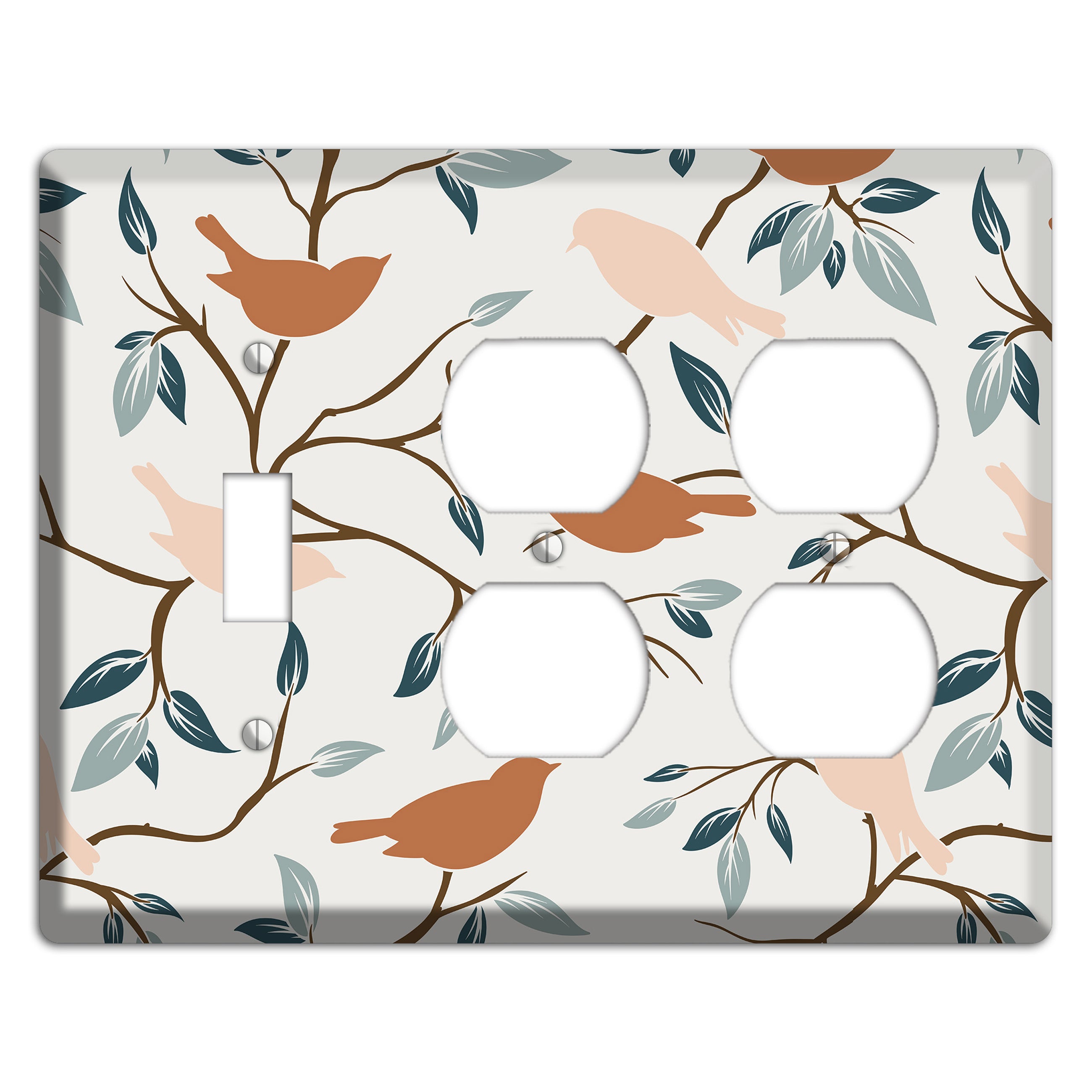 Bird Branch 1 Toggle / 2 Duplex Wallplate