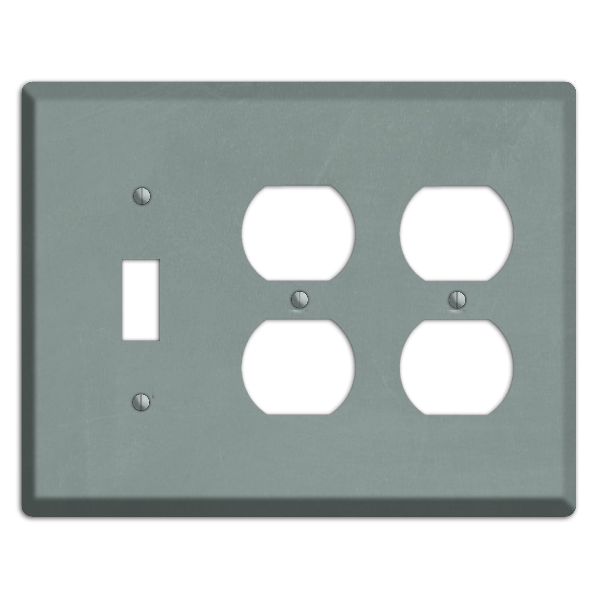 Chalk Faded Gree Toggle / 2 Duplex Wallplate