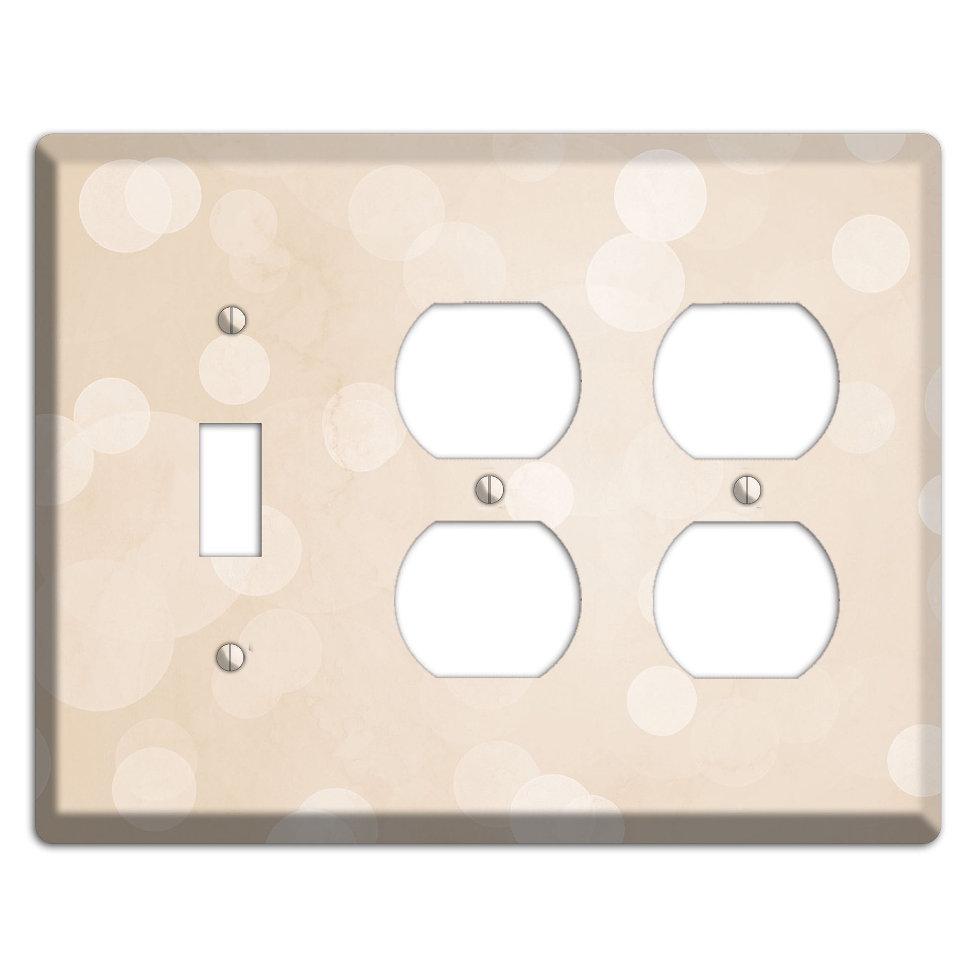 Parchment Neutral Texture Toggle / 2 Duplex Wallplate