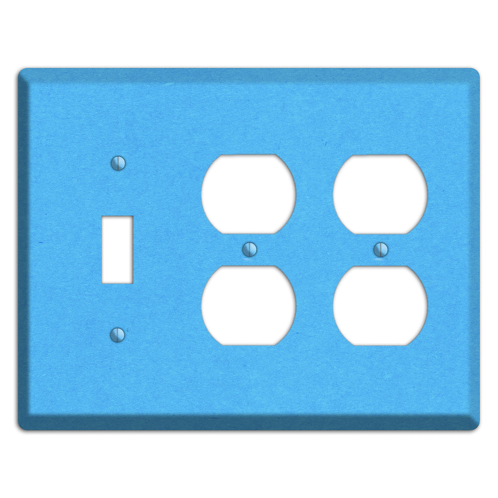 Maya Blue Kraft Toggle / 2 Duplex Wallplate
