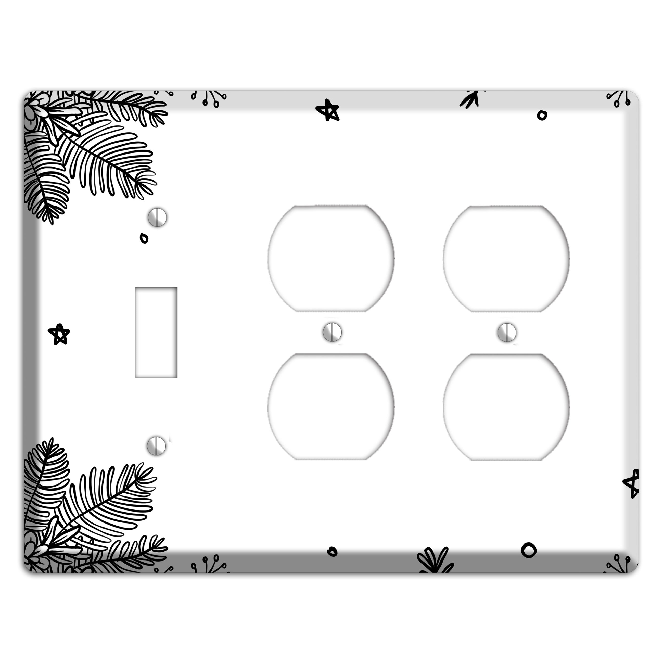 Cartoon Christmas 2 Toggle / 2 Duplex Wallplate