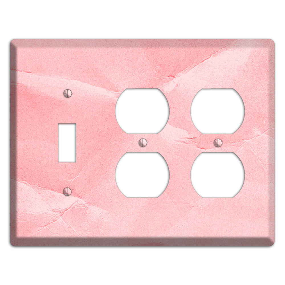 Pink Soft Coral Toggle / 2 Duplex Wallplate