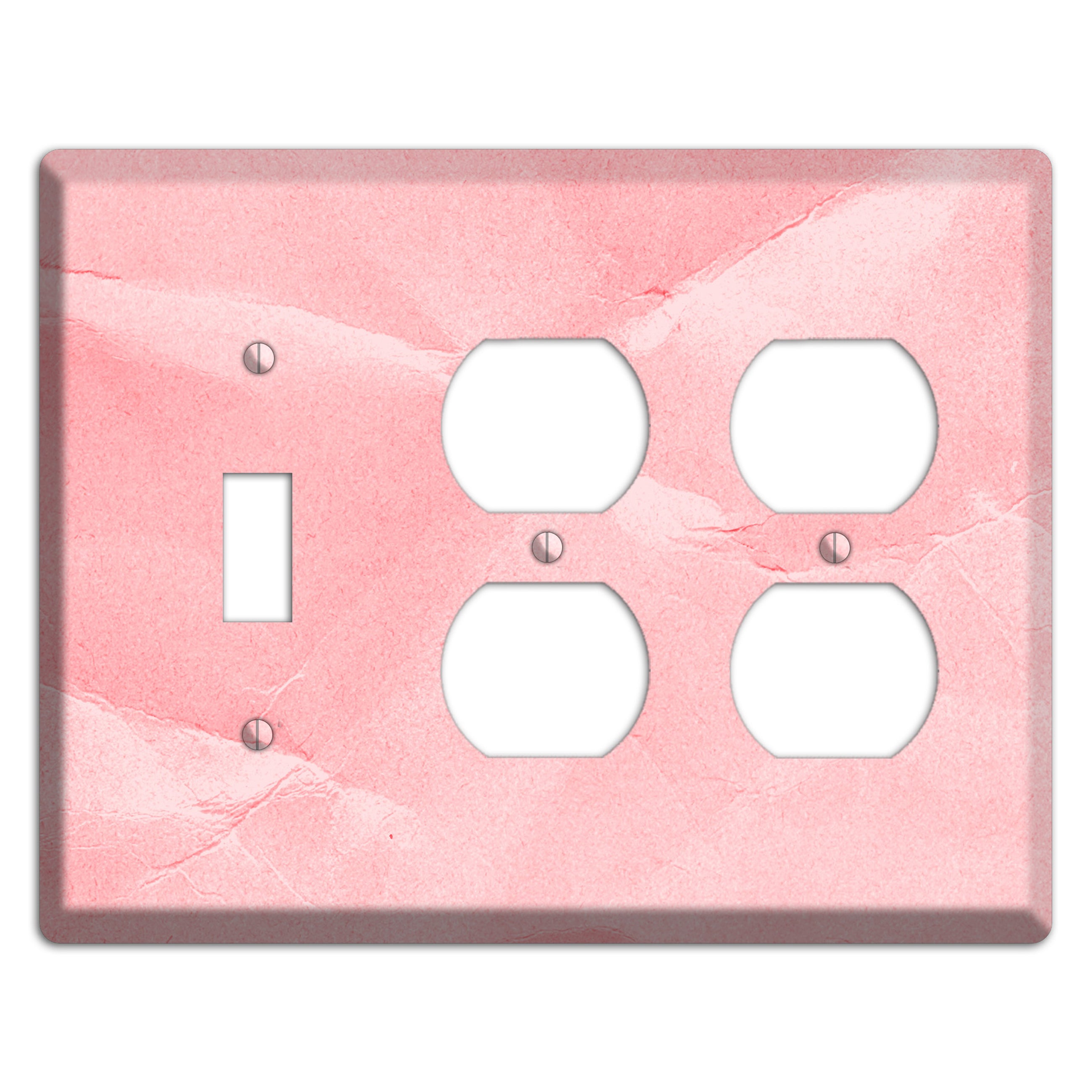 Pink Soft Coral Toggle / 2 Duplex Wallplate