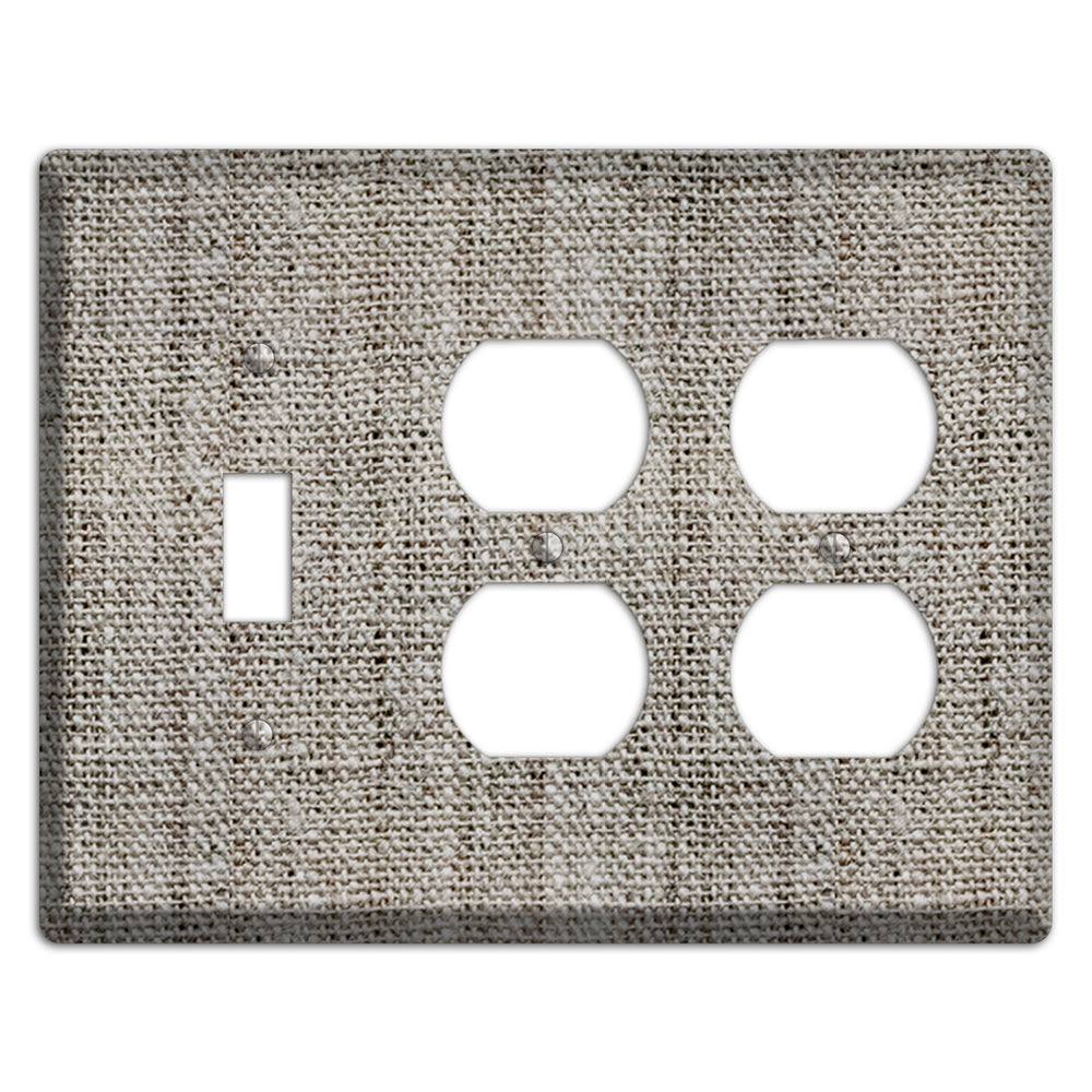 Zorba Burlap Toggle / 2 Duplex Wallplate