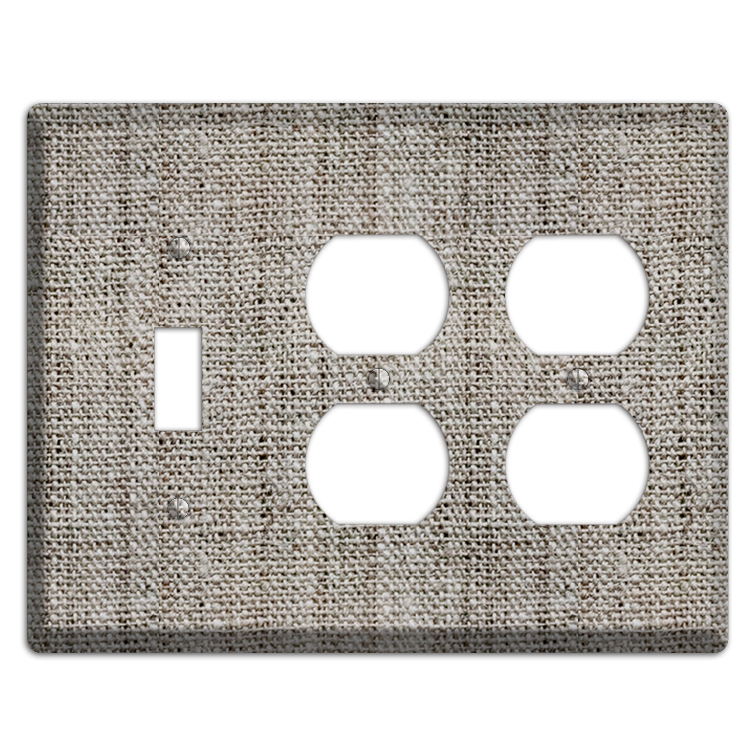 Zorba Burlap Toggle / 2 Duplex Wallplate