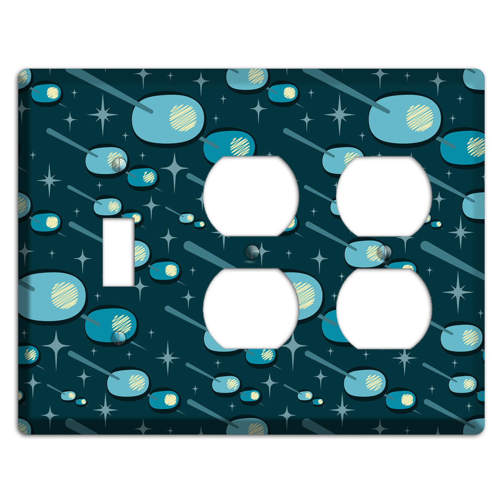 Navy Olives Toggle / 2 Duplex Wallplate