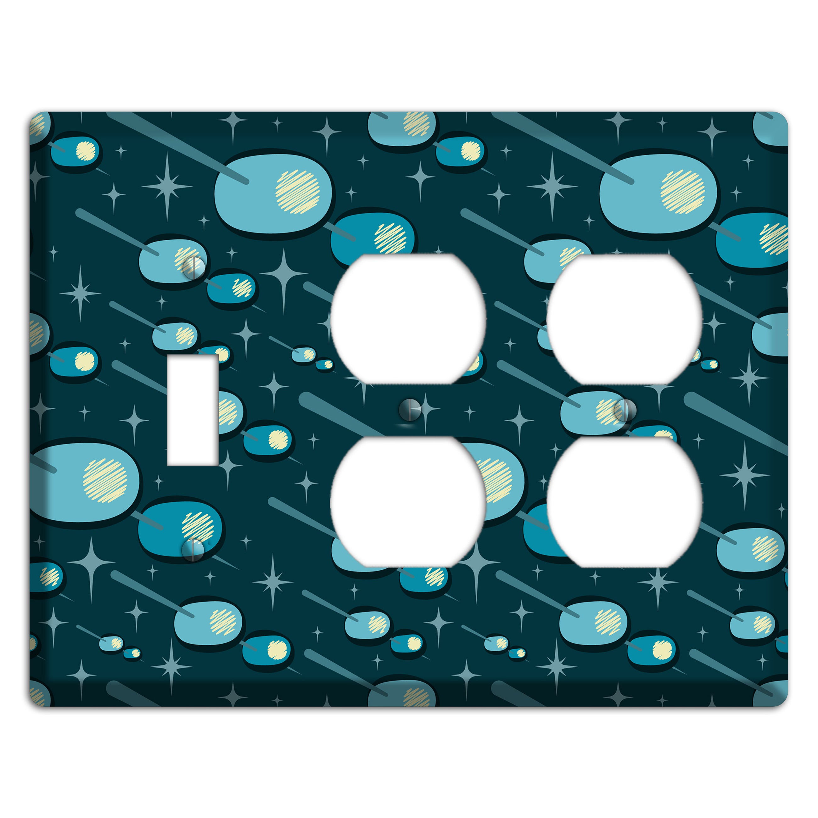 Navy Olives Toggle / 2 Duplex Wallplate