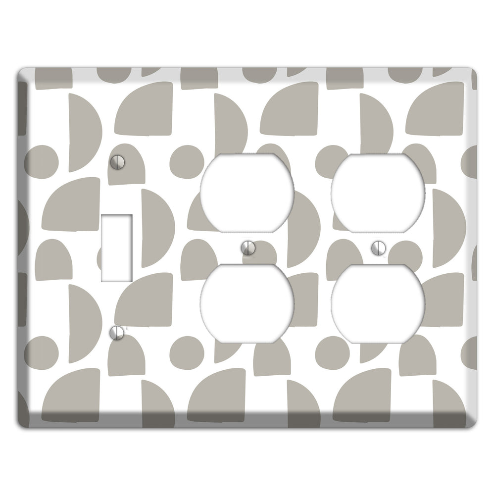 Simple Scandanavian Style L Toggle / 2 Duplex Wallplate
