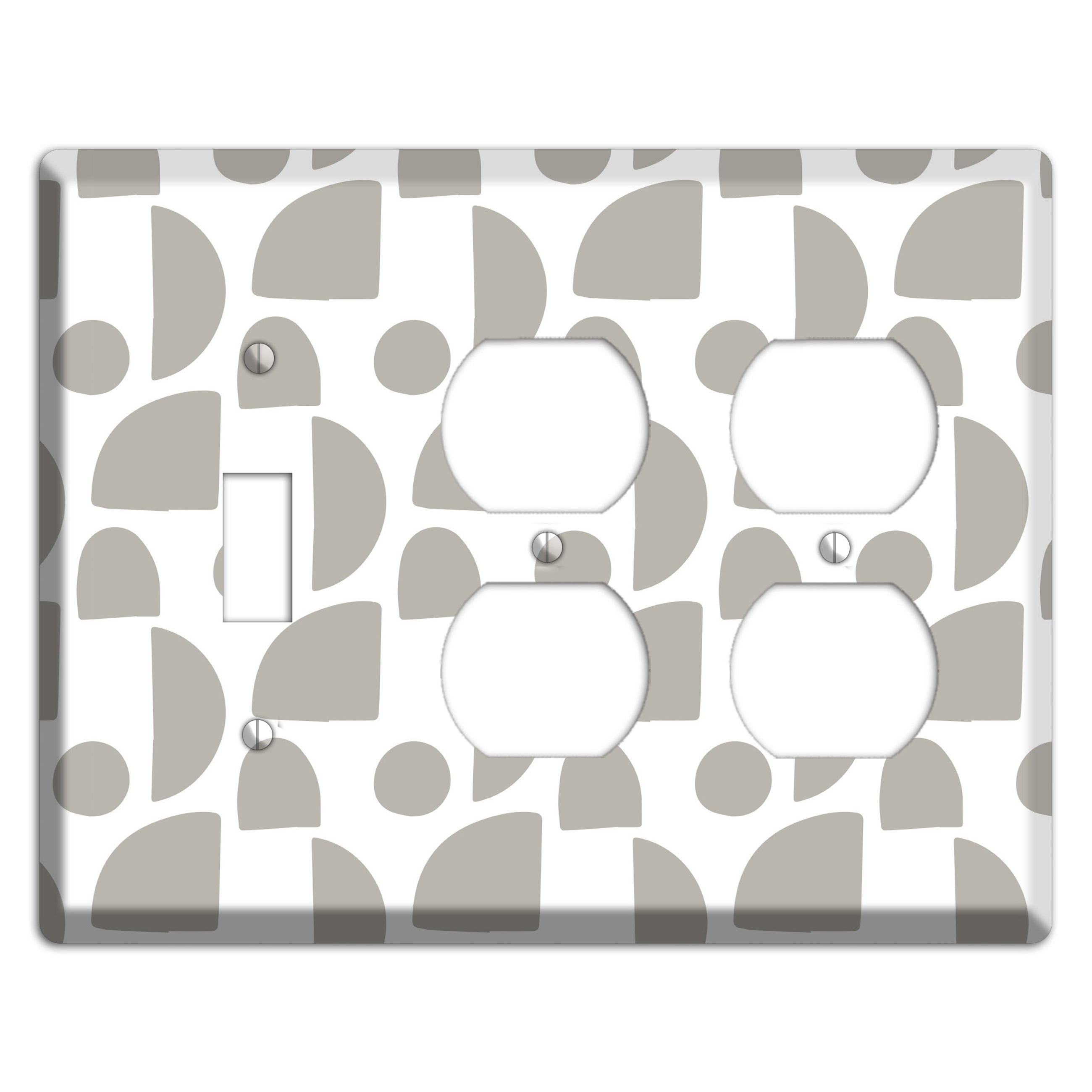 Simple Scandanavian Style L Toggle / 2 Duplex Wallplate