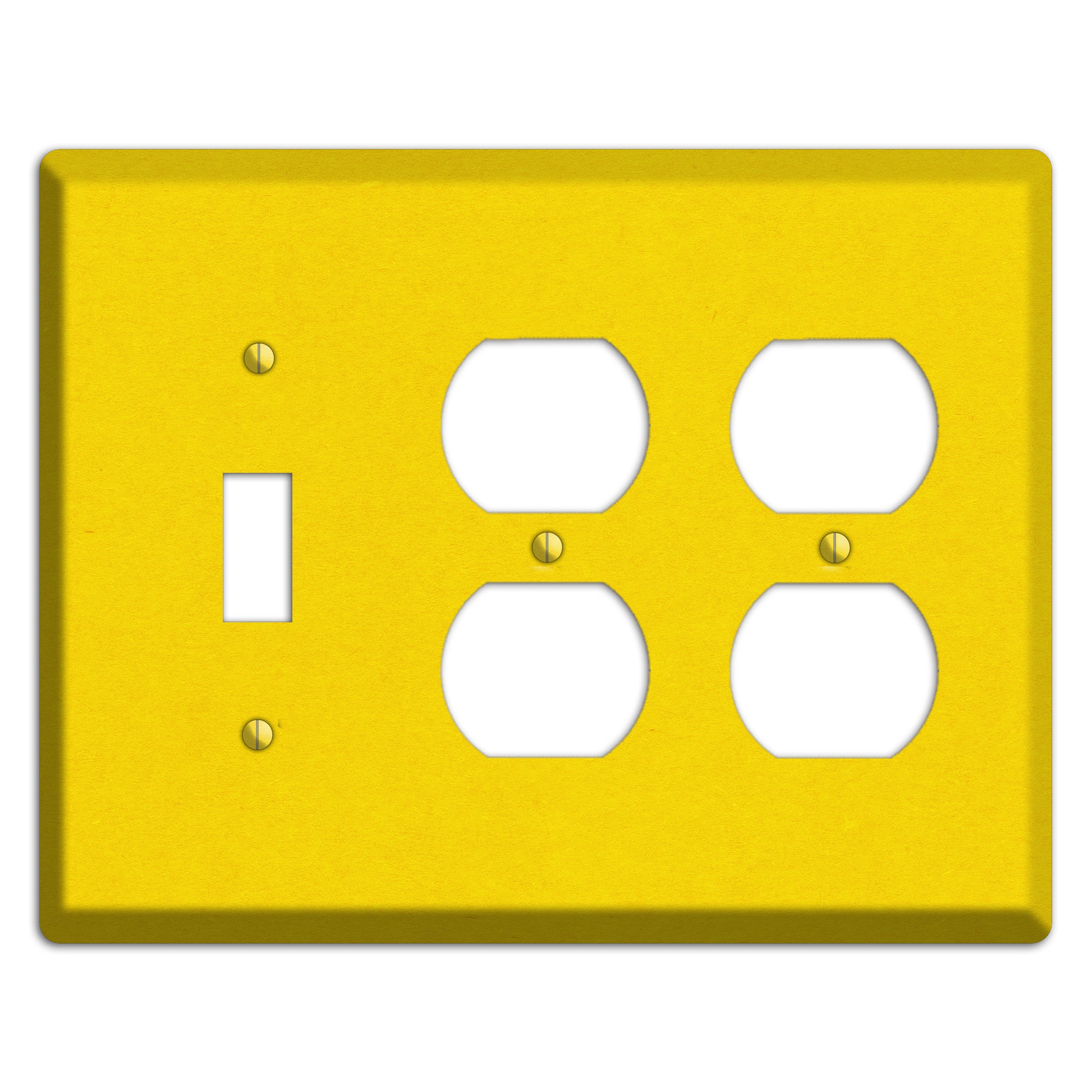 Tangerine Yellow Kraft Toggle / 2 Duplex Wallplate