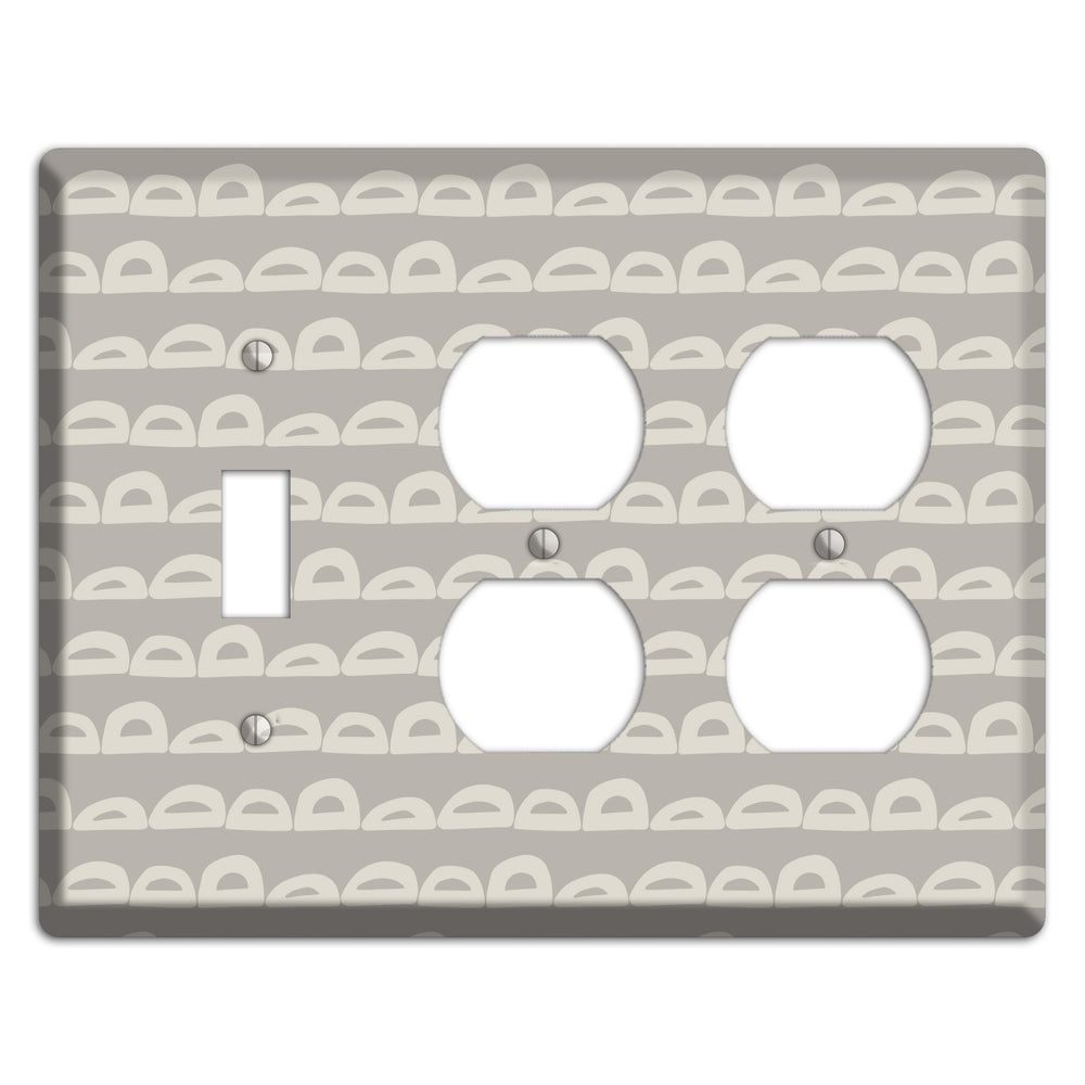 Logan Whimsical Damask Toggle / 2 Duplex Wallplate