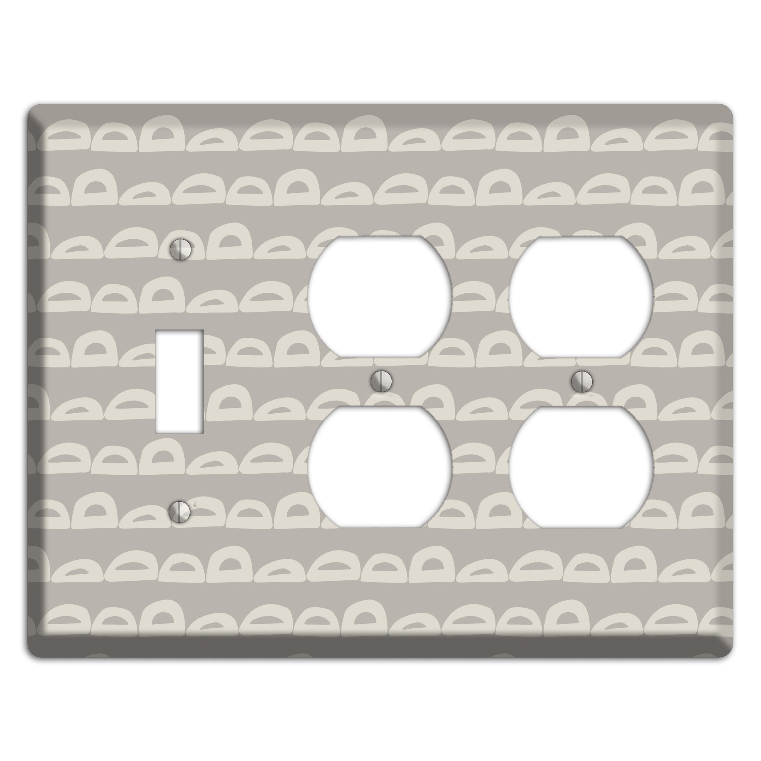 Logan Whimsical Damask Toggle / 2 Duplex Wallplate