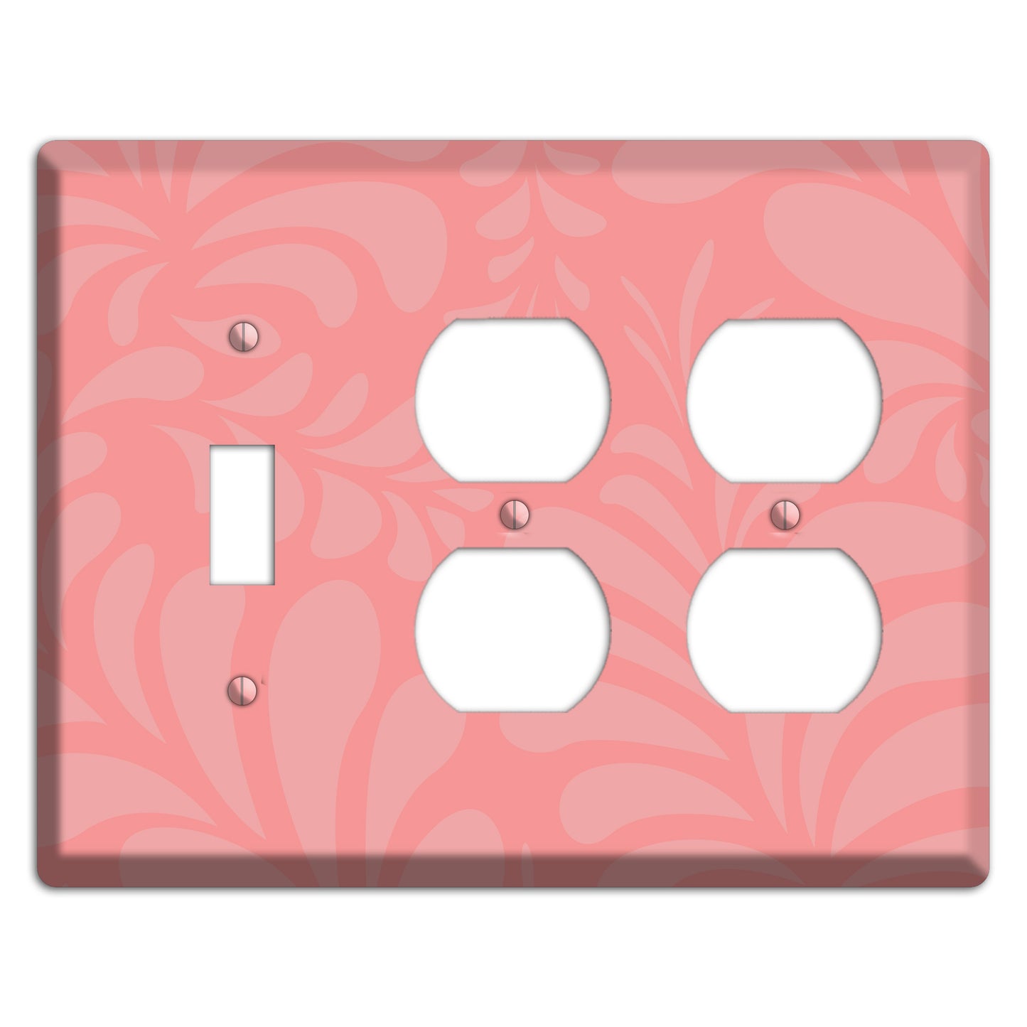 Pink Herati Toggle / 2 Duplex Wallplate