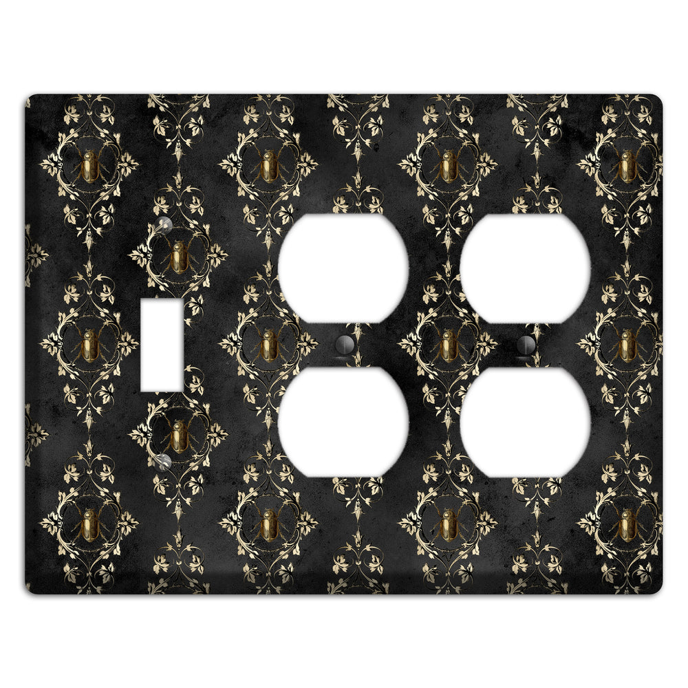 Edgar Allen Poe Beetle Toggle / 2 Duplex Wallplate