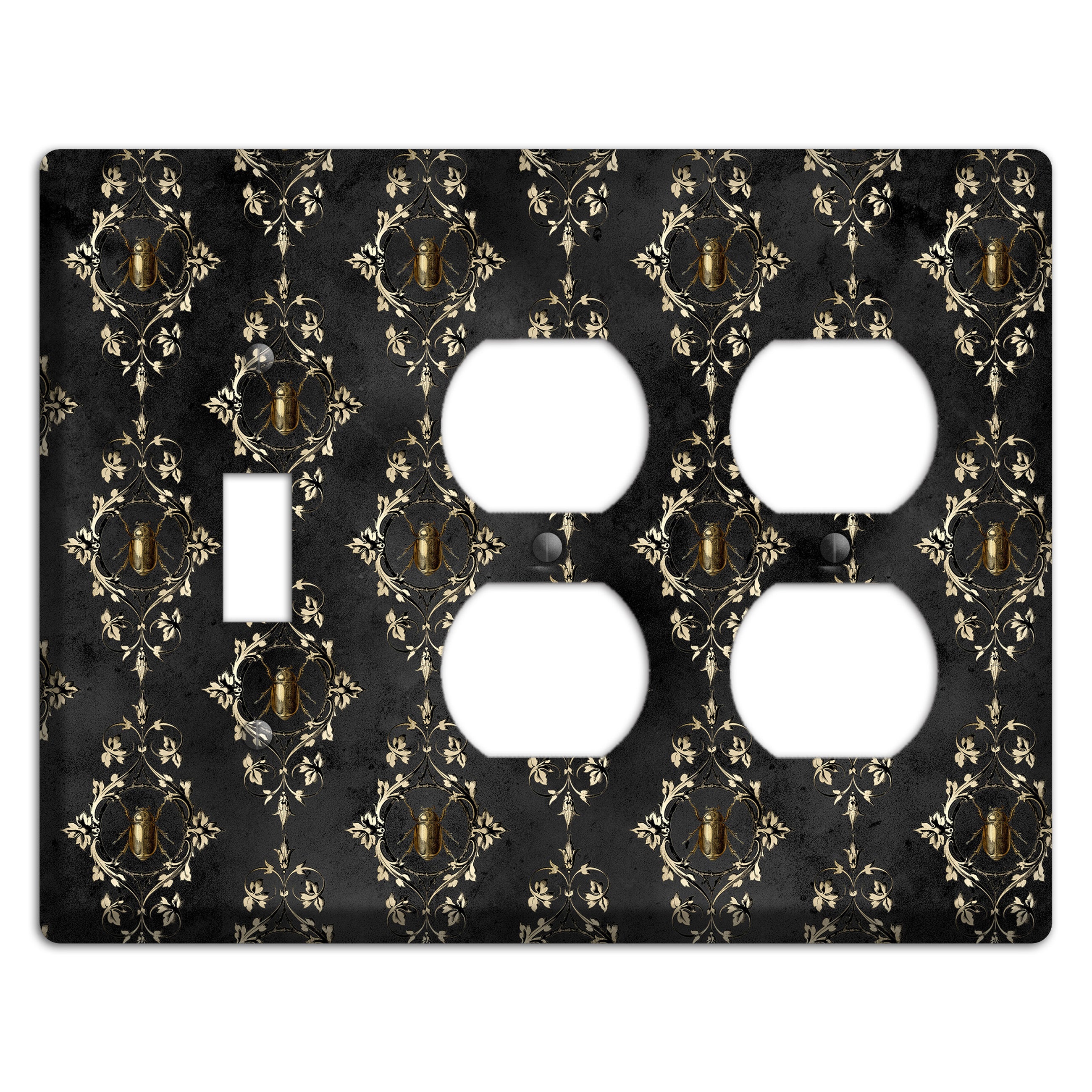 Edgar Allen Poe Beetle Toggle / 2 Duplex Wallplate