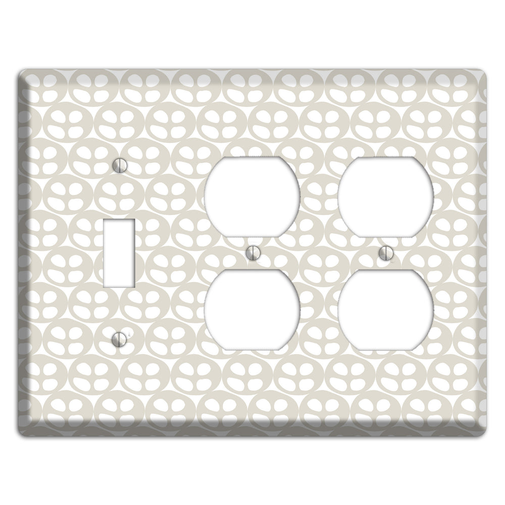 Simple Scandanavian Style AA Toggle / 2 Duplex Wallplate