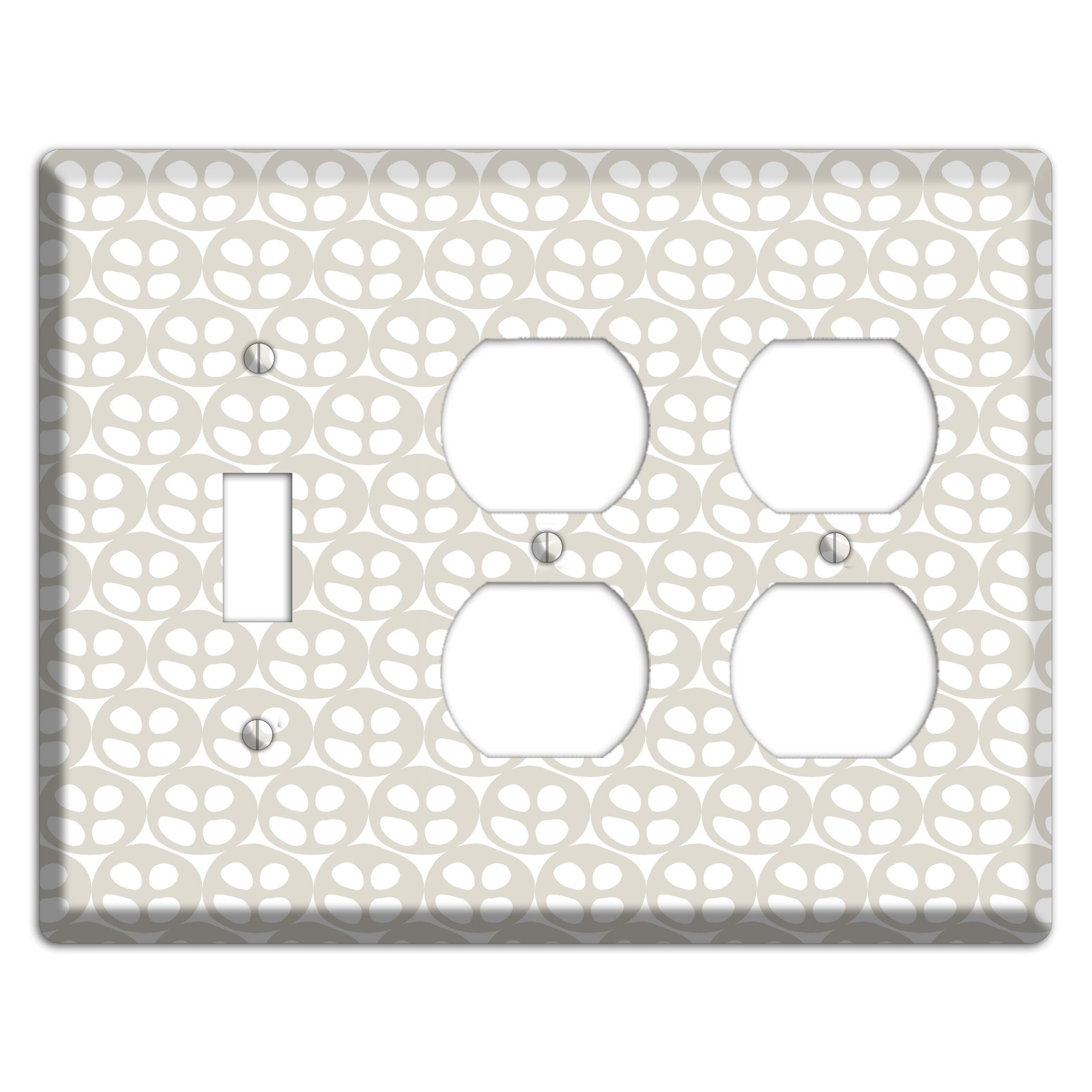 Simple Scandanavian Style AA Toggle / 2 Duplex Wallplate