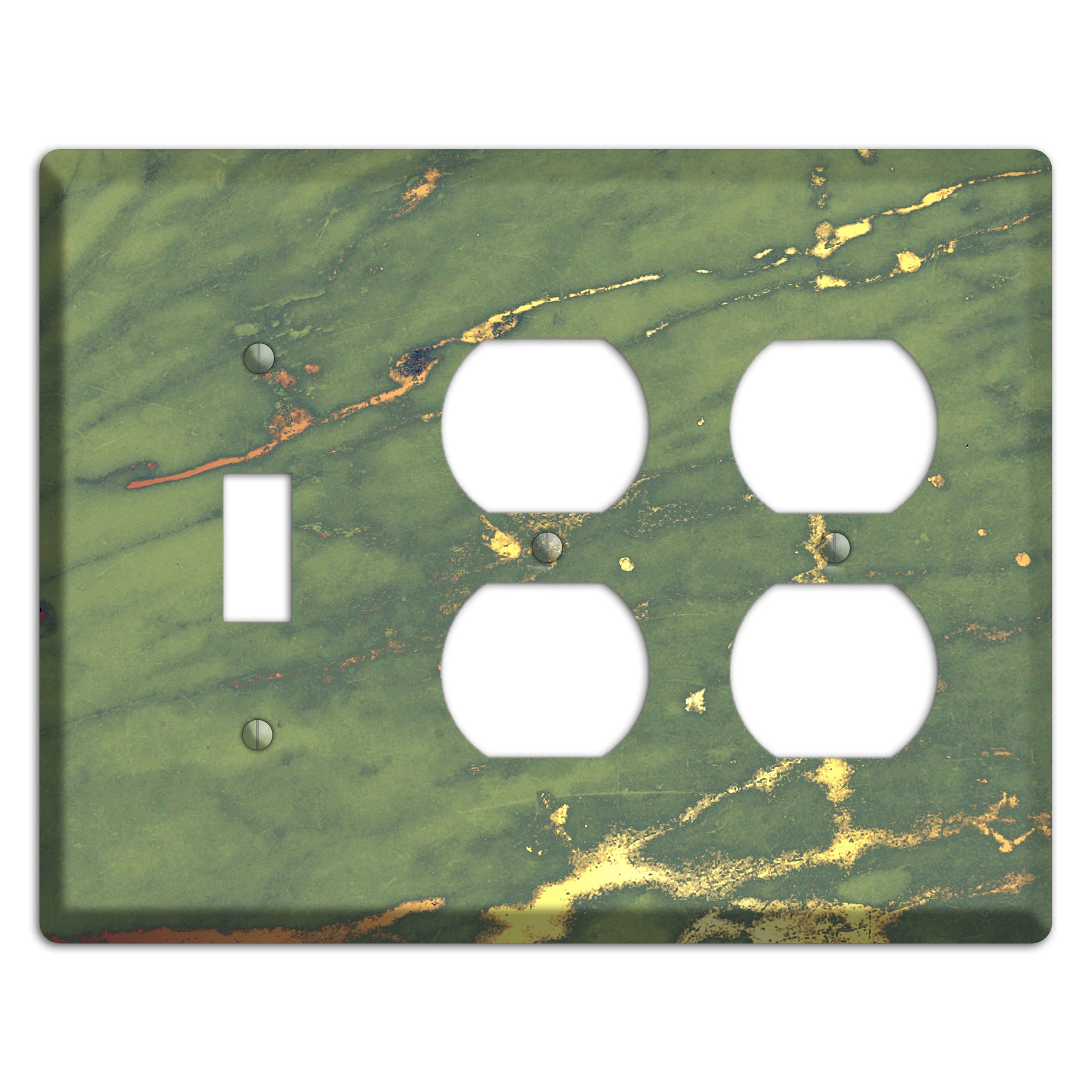 Limed Ash Marble Toggle / 2 Duplex Wallplate