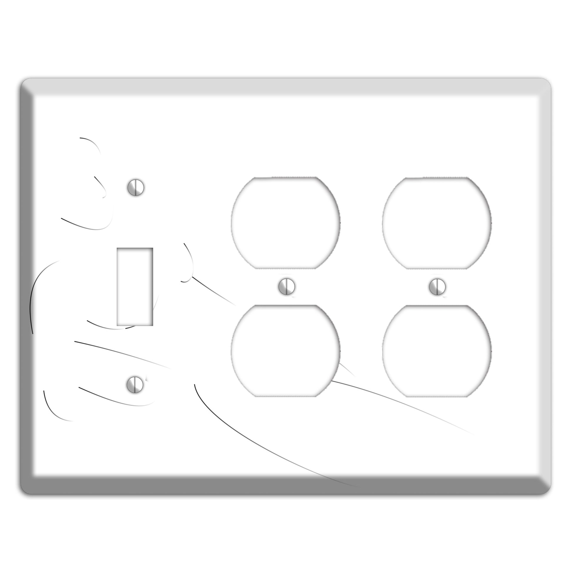 Abstrract Nude Figure Toggle / 2 Duplex Wallplate