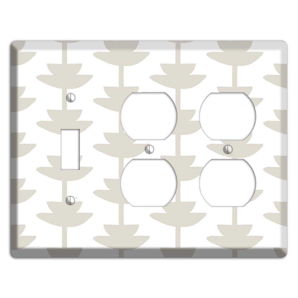 Simple Scandanavian Style P Toggle / 2 Duplex Wallplate
